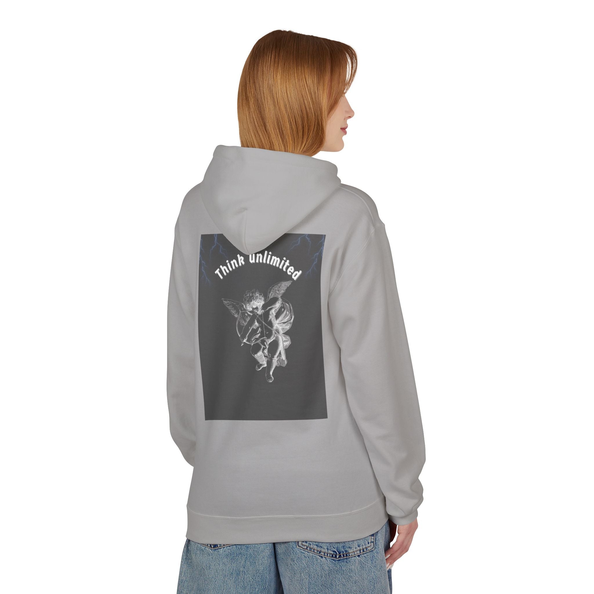 Think Unlimited Hoodie — Inspirational Angel Graphic Pullover