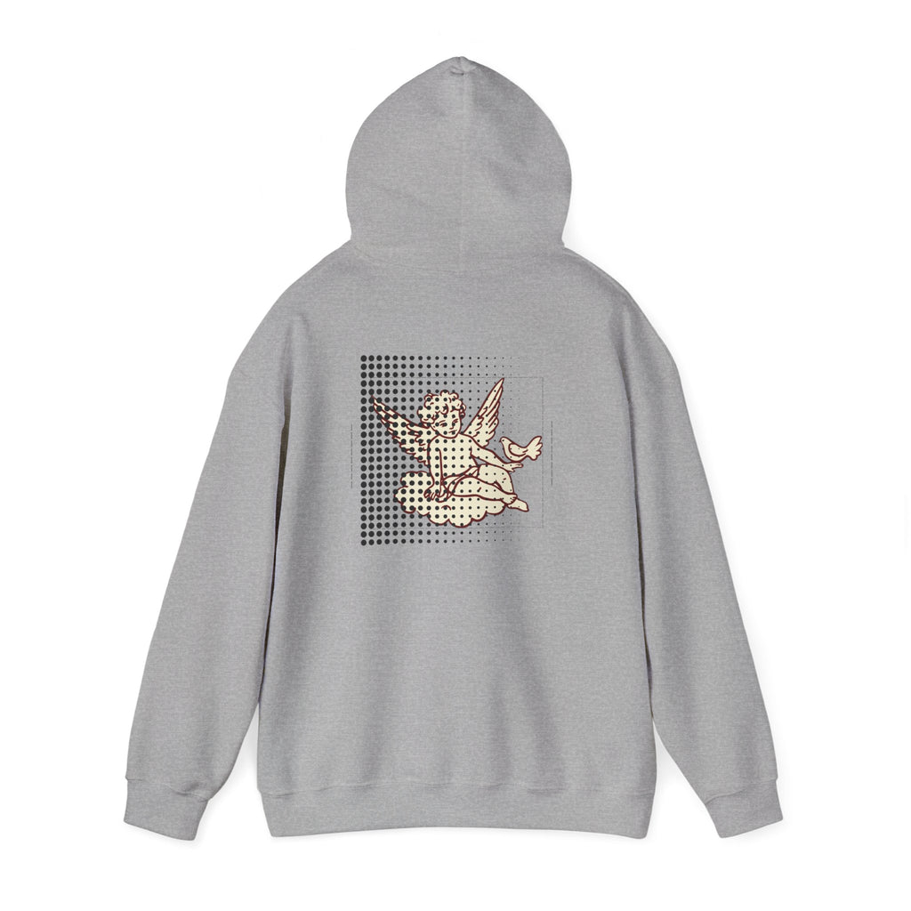 Cherub Dot Art Hoodie — Vintage Angel Graphic Pullover