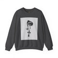 Rosary Tear Crewneck Sweatshirt — Gothic Eye & Cross Graphic