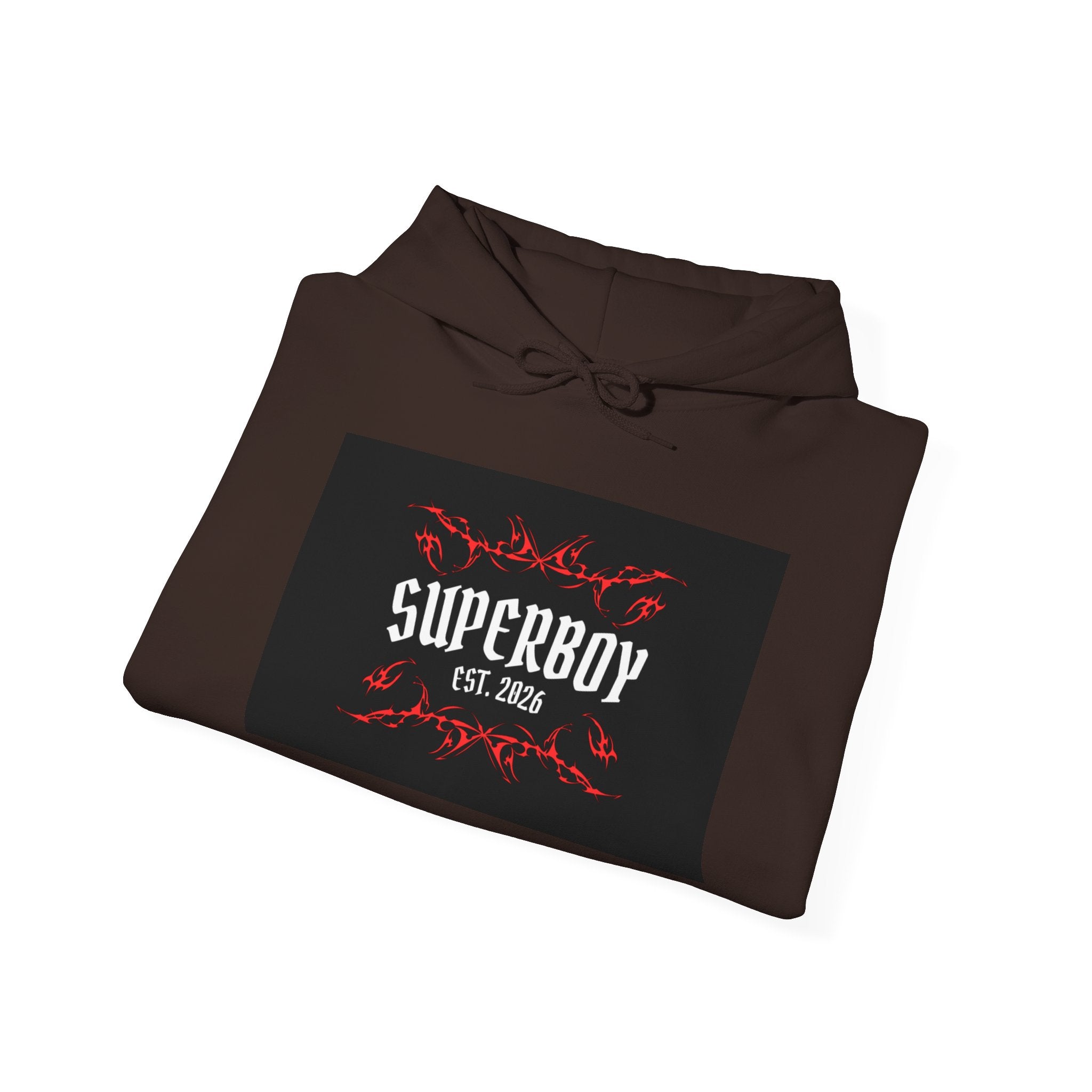 Superboy Hoodie — Vintage Crest 'Superboy Est. 2026' Graphic Pullover