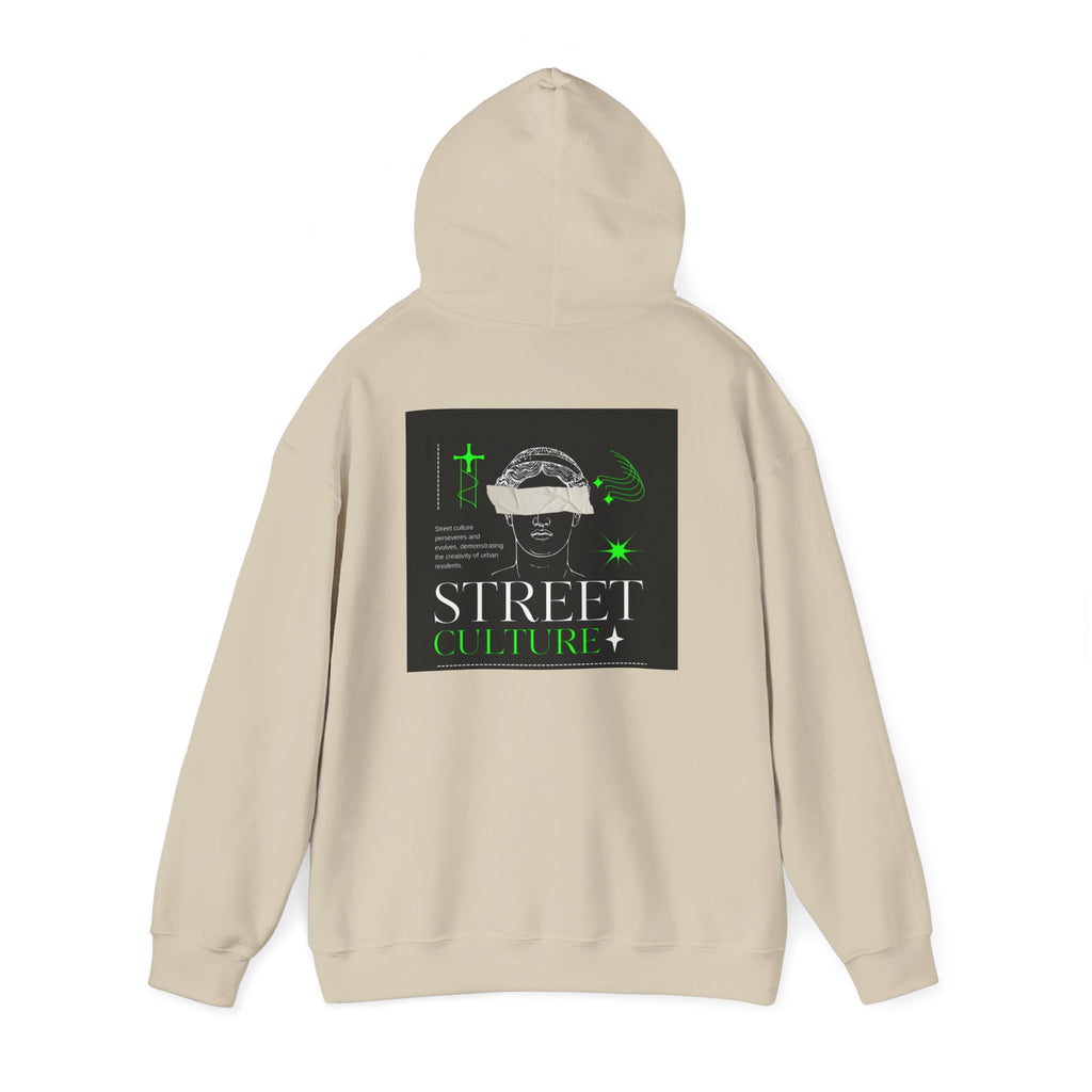 Street Culture Hoodie — Neon Green Graphic Urban Skull Sweatshirt