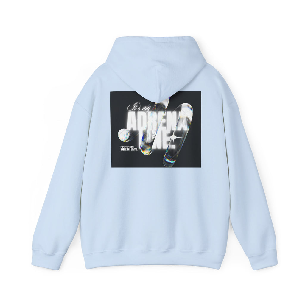 Bubble Text 'Adrenaline' Graphic Hoodie — Urban Streetwear Pullover