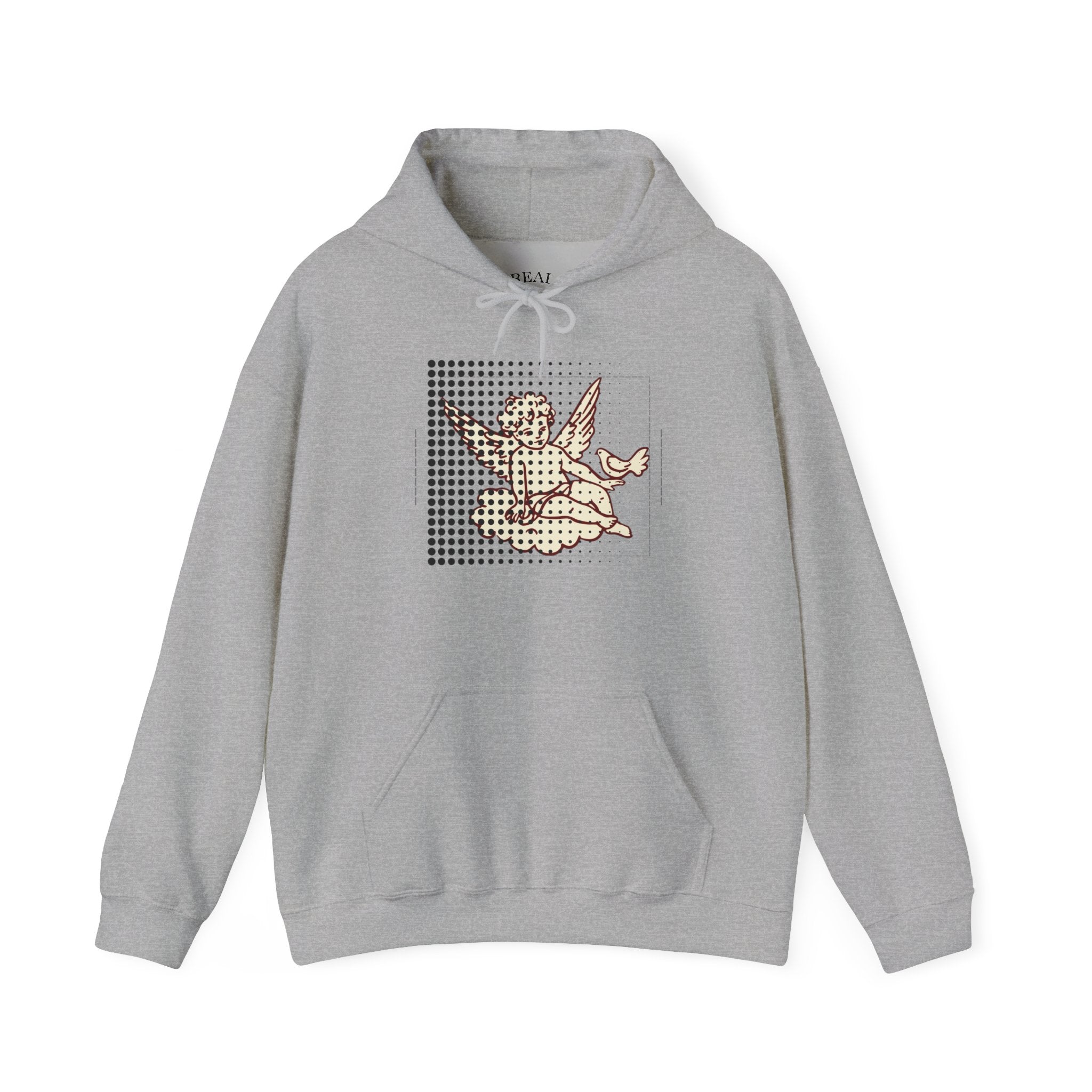 Cherub Dot Art Hoodie — Vintage Angel Graphic Pullover