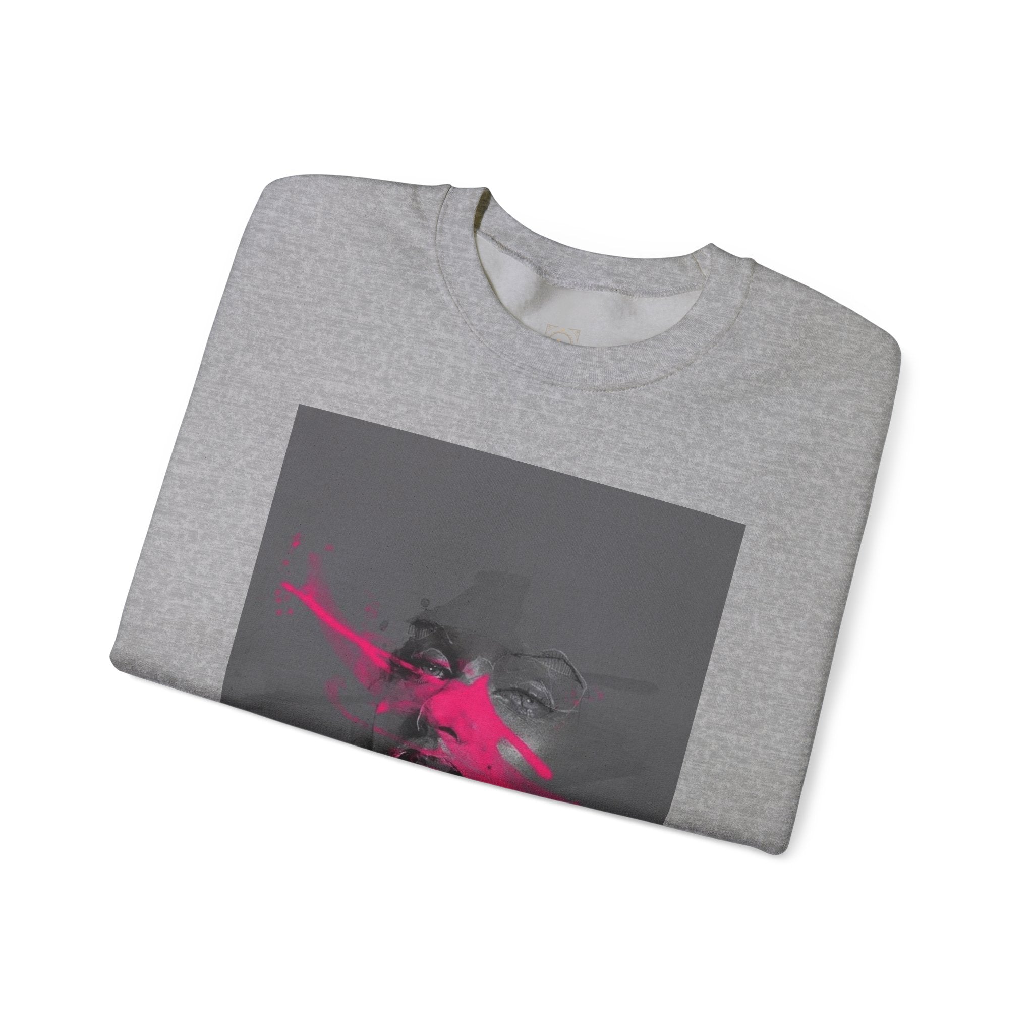 Graphic Sweatshirt — 'Out of This World' Neon Portrait Crewneck