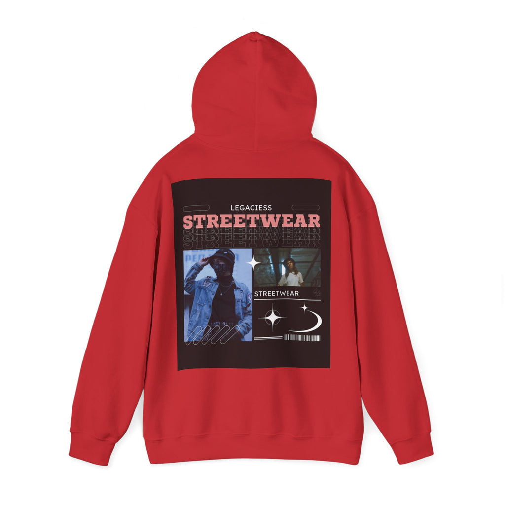 Streetwear Collage Hoodie — Retro Urban Graphic Sweatshirt