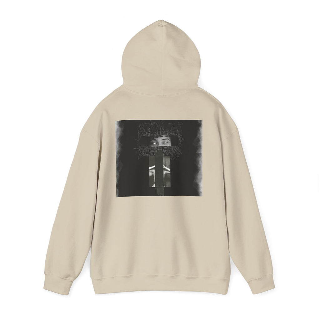 Mystic Window Hoodie — Gothic Portrait Smoke Graphic Hooded Sweatshirt