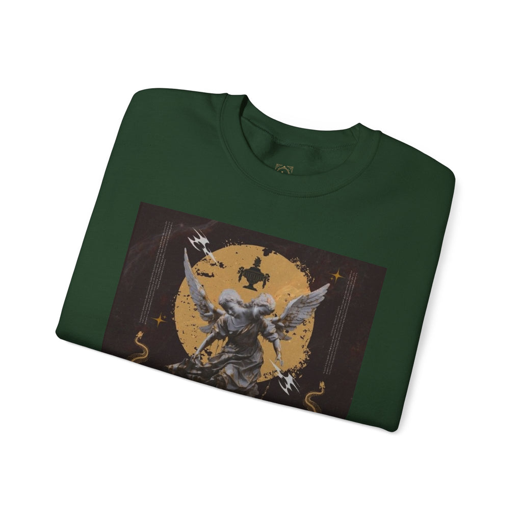 Crewneck Sweatshirt — Vintage Angel Graphic "Forgiven" Streetwear