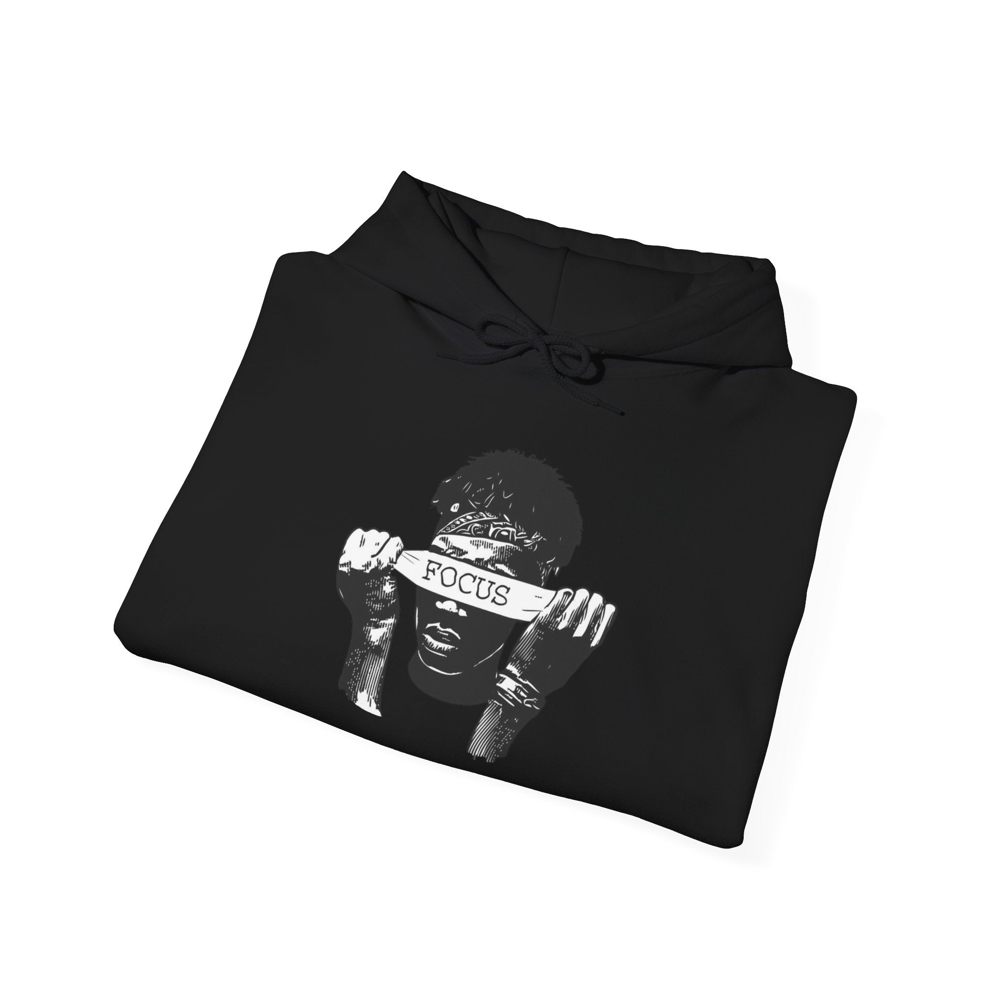 Focus Graphic Hoodie — Monochrome Motivational Streetwear
