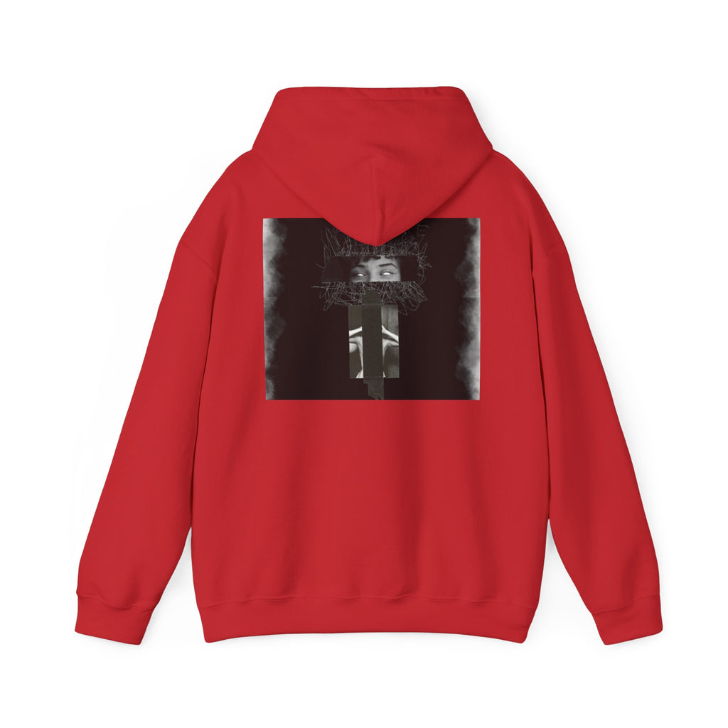 Mystic Window Hoodie — Gothic Portrait Smoke Graphic Hooded Sweatshirt