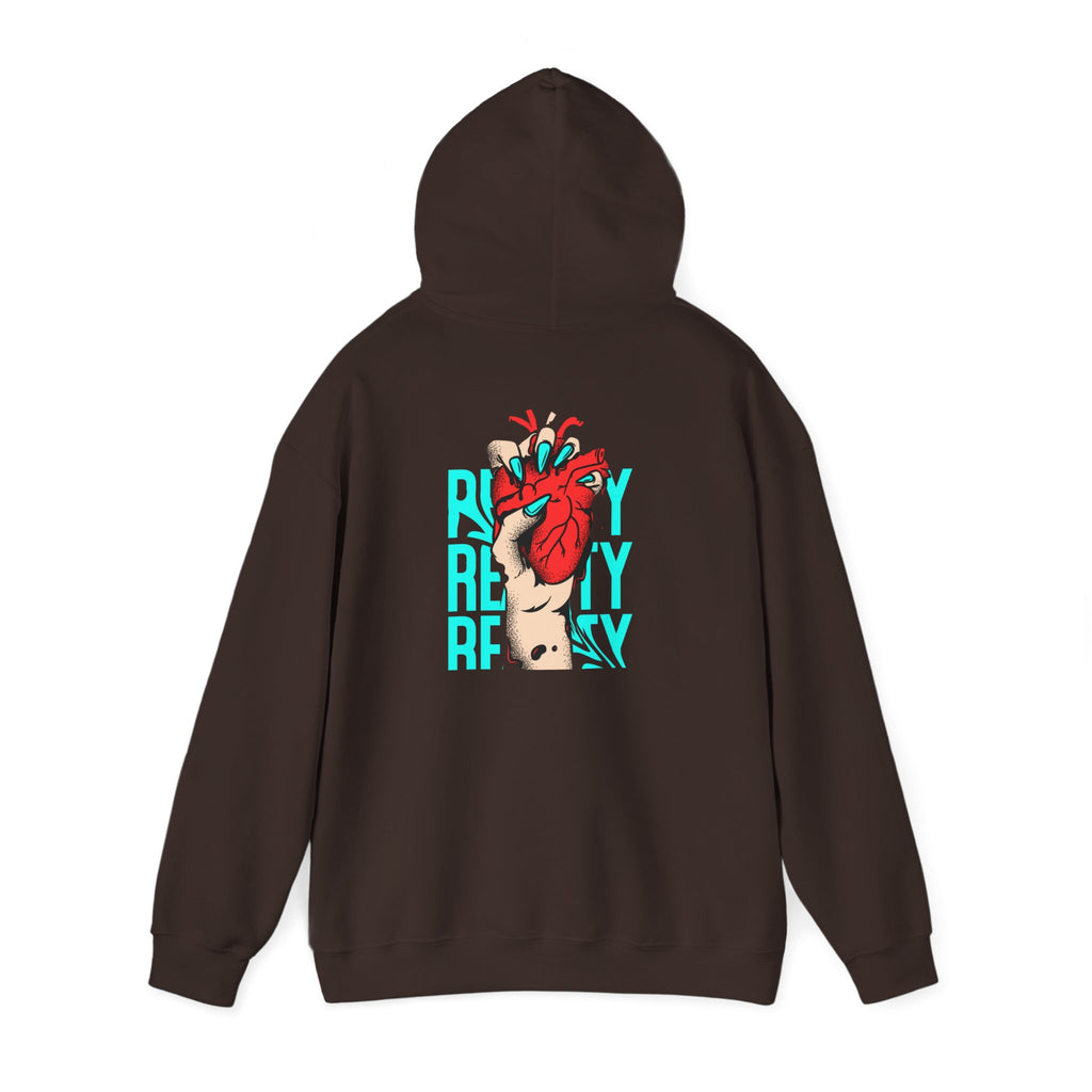 Heart in Hand Hoodie — 'Ready' Graphic Pullover
