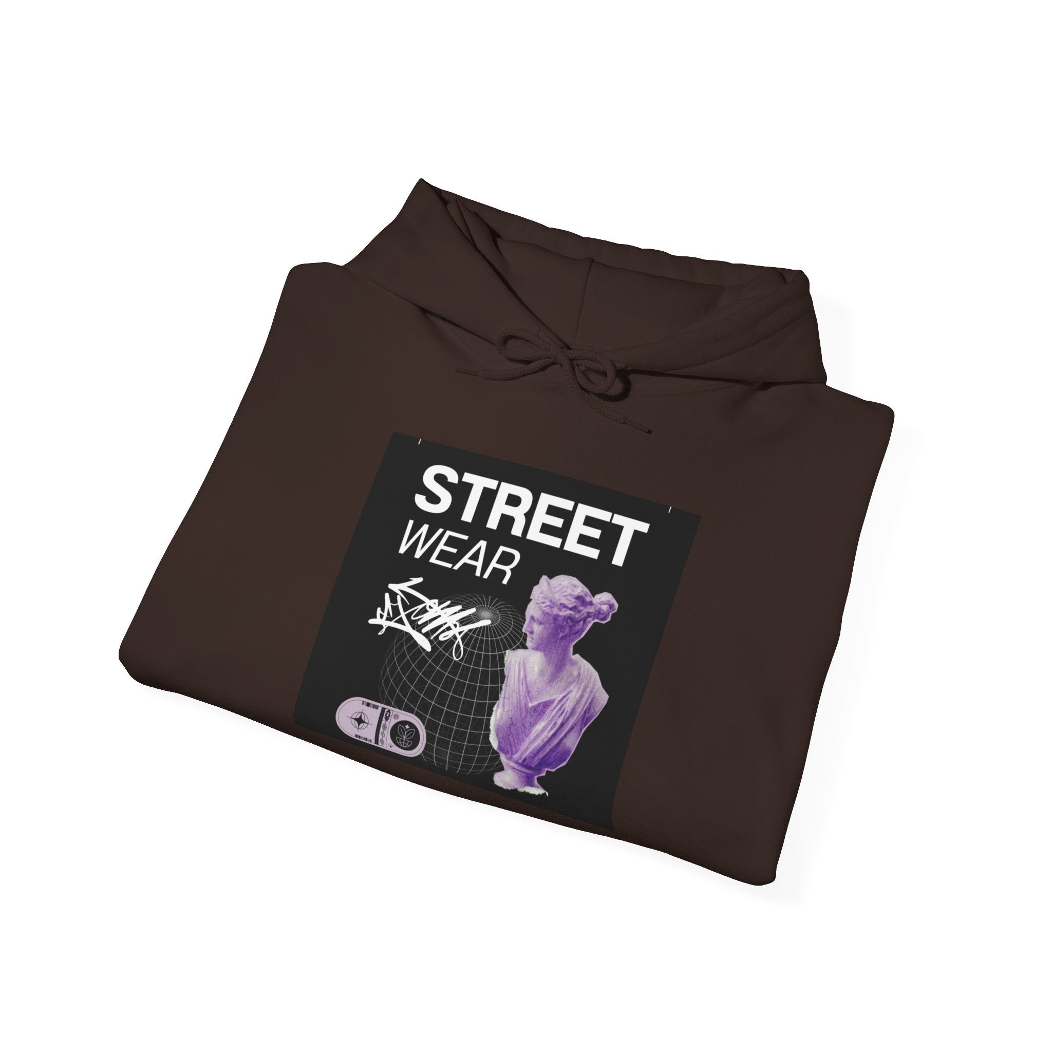 Streetwear Hoodie — 'STREET WEAR' Vaporwave Statue Graphic Pullover