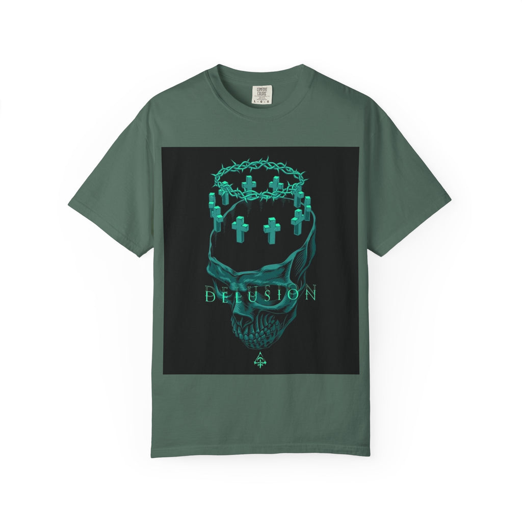 Skull Crown Tee — 'Delusion' Gothic Graphic T-Shirt