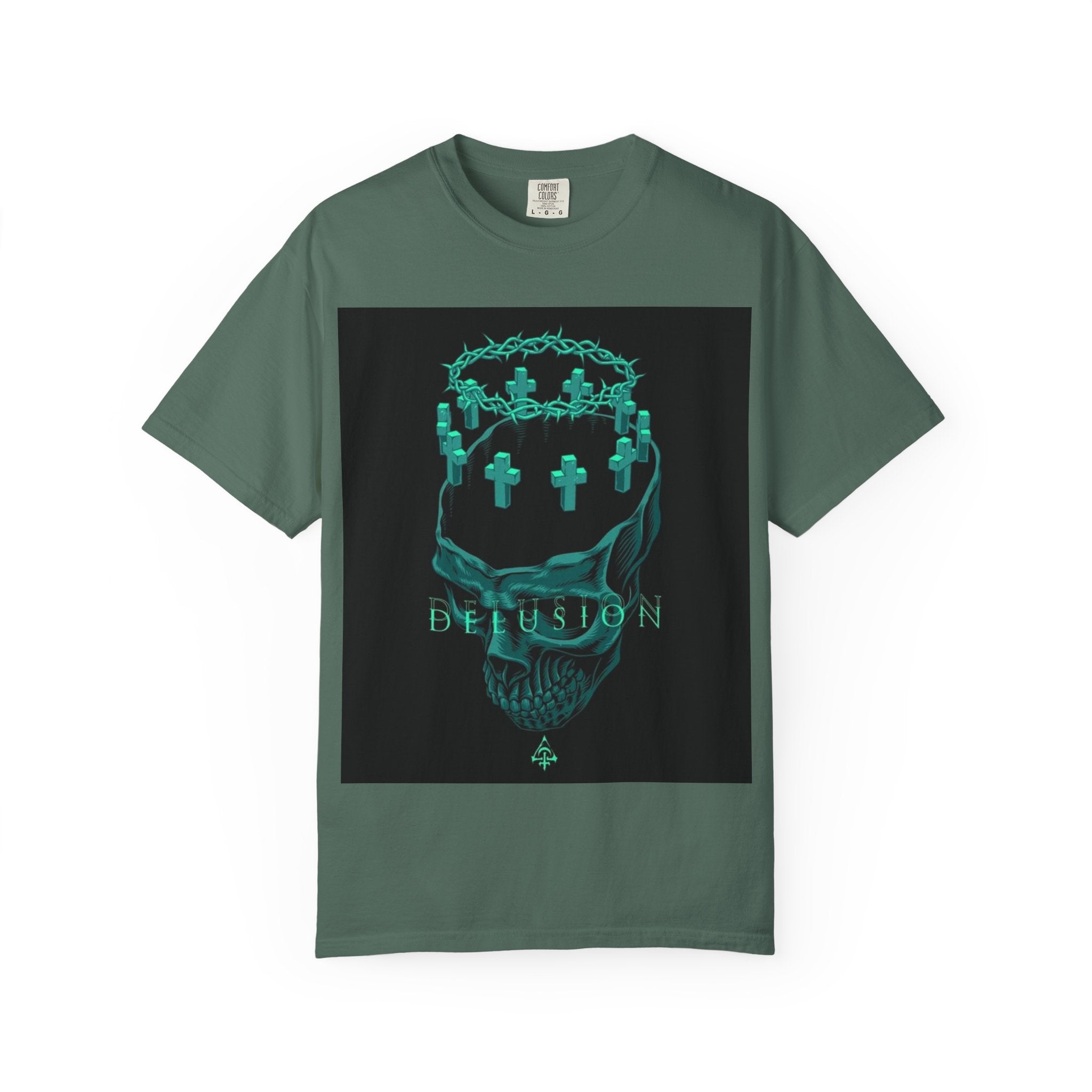 Skull Crown Tee — 'Delusion' Gothic Graphic T-Shirt