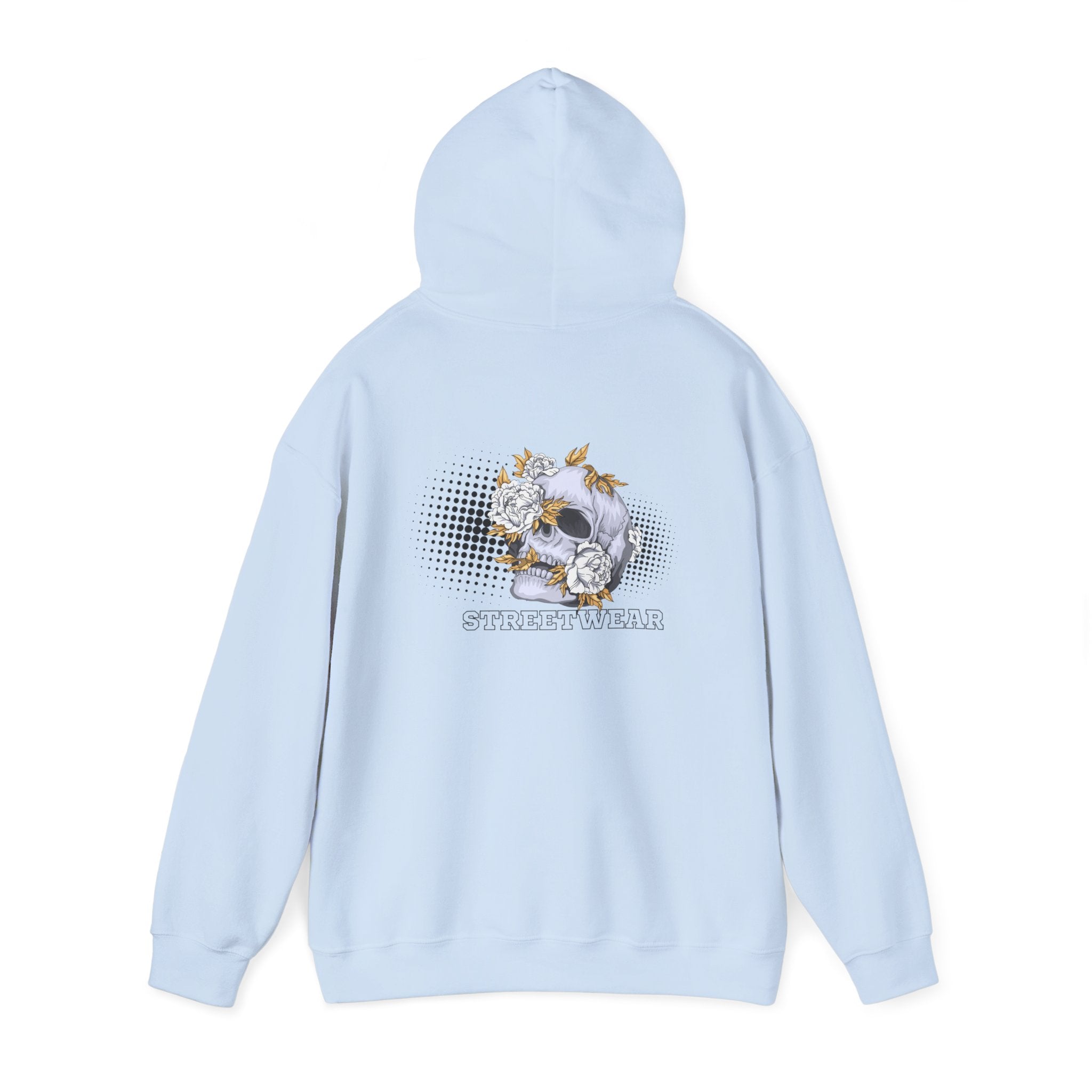 Floral Skull Hoodie — Vintage Botanical Skull Graphic Sweatshirt