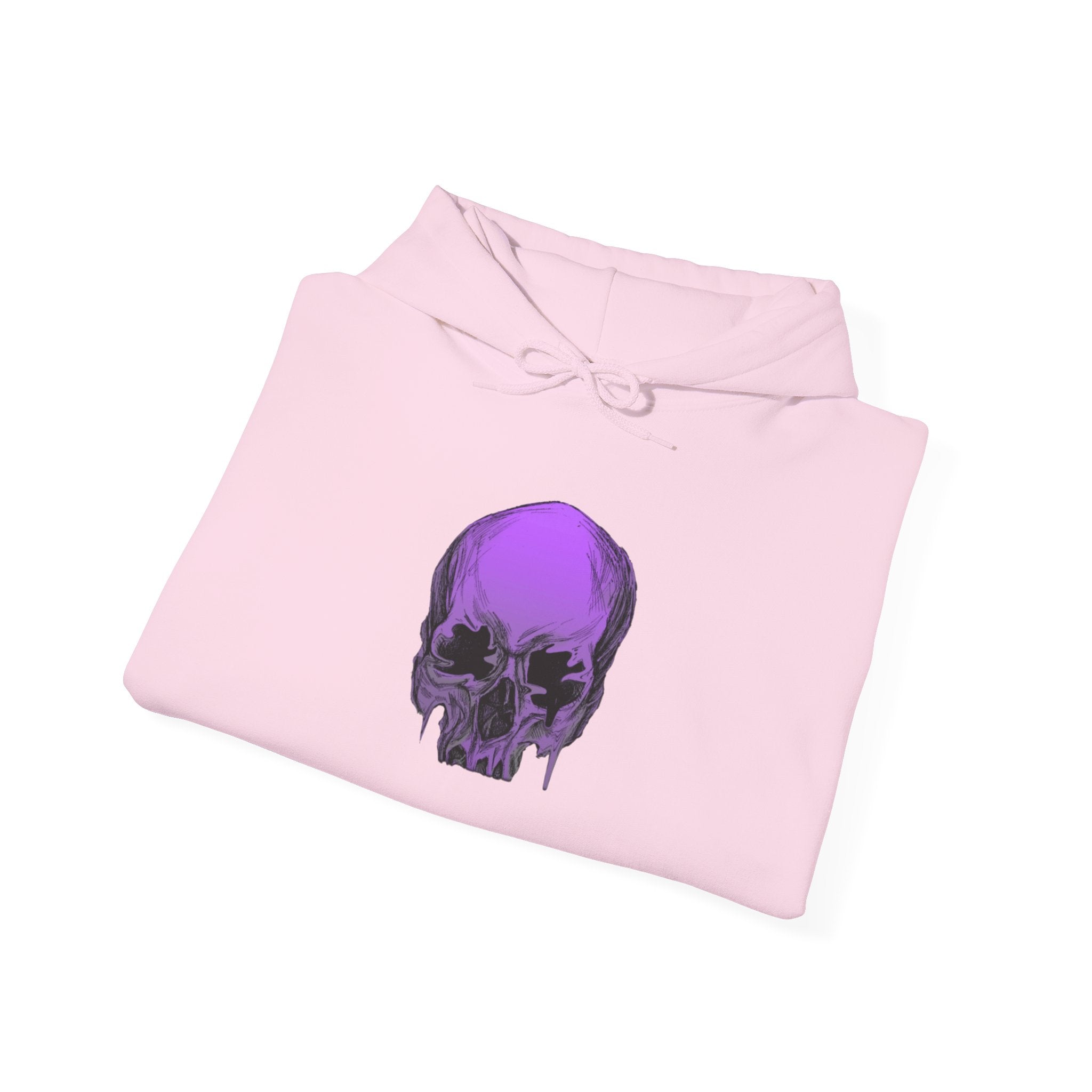 Purple Drip Skull Hoodie — Gothic Streetwear Pullover