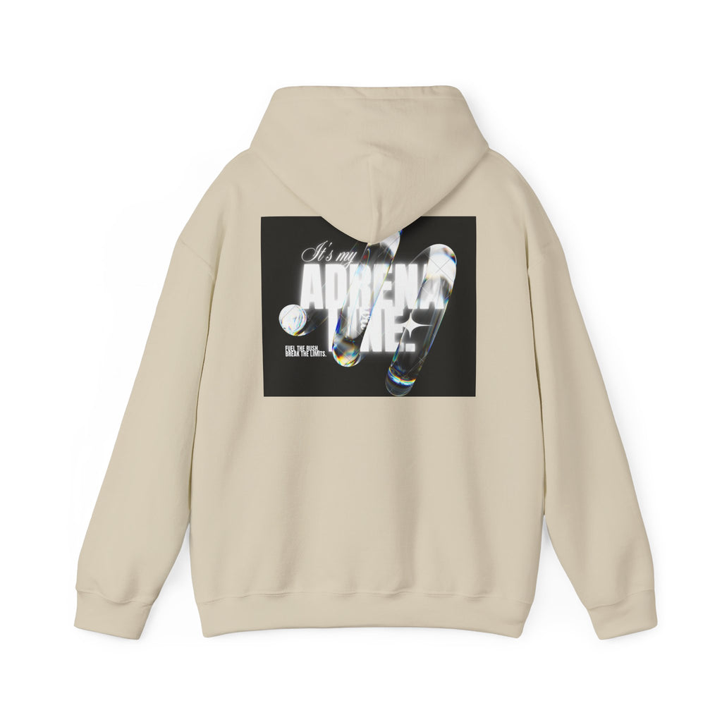 Bubble Text 'Adrenaline' Graphic Hoodie — Urban Streetwear Pullover
