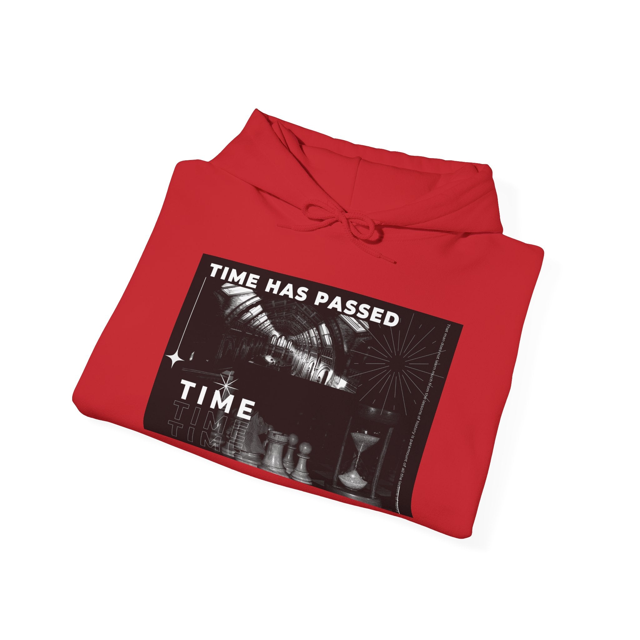 Time Has Passed Hoodie — Vintage Chess Graphic Hooded Sweatshirt