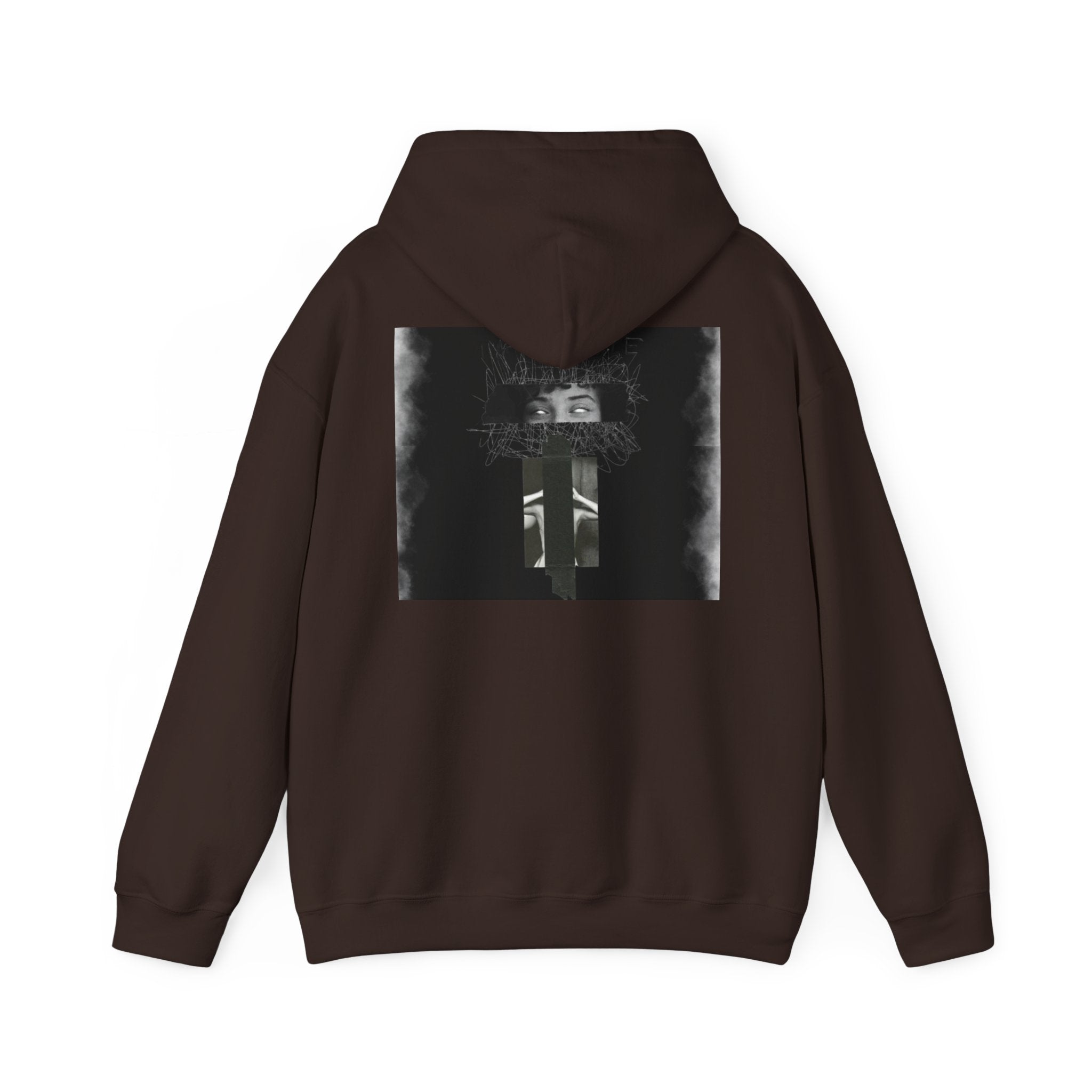 Mystic Window Hoodie — Gothic Portrait Smoke Graphic Hooded Sweatshirt