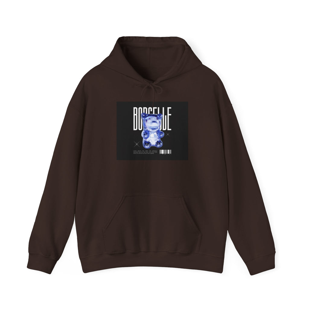 Boglebear Graphic Hoodie — Retro Blue Bear Design