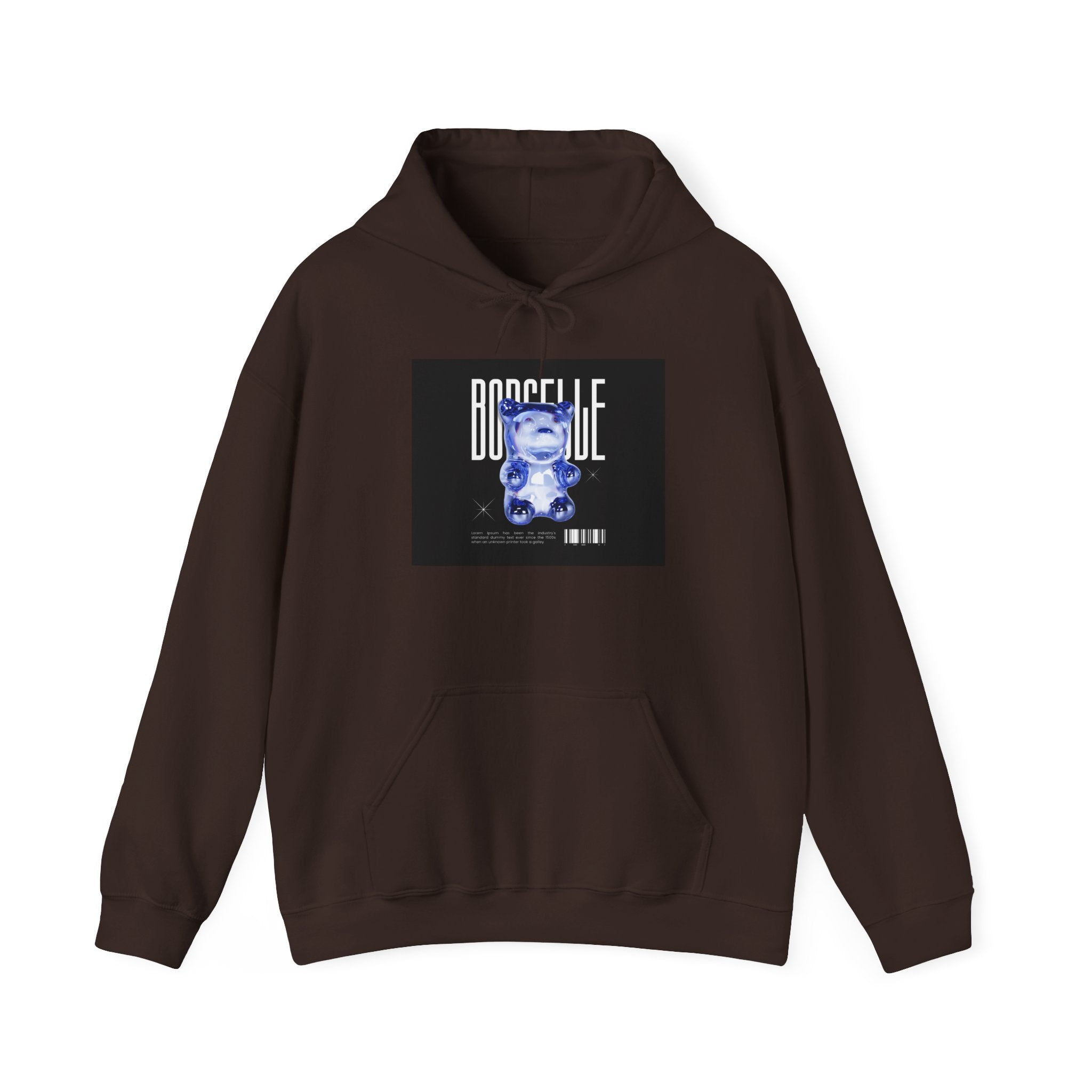Boglebear Graphic Hoodie — Retro Blue Bear Design