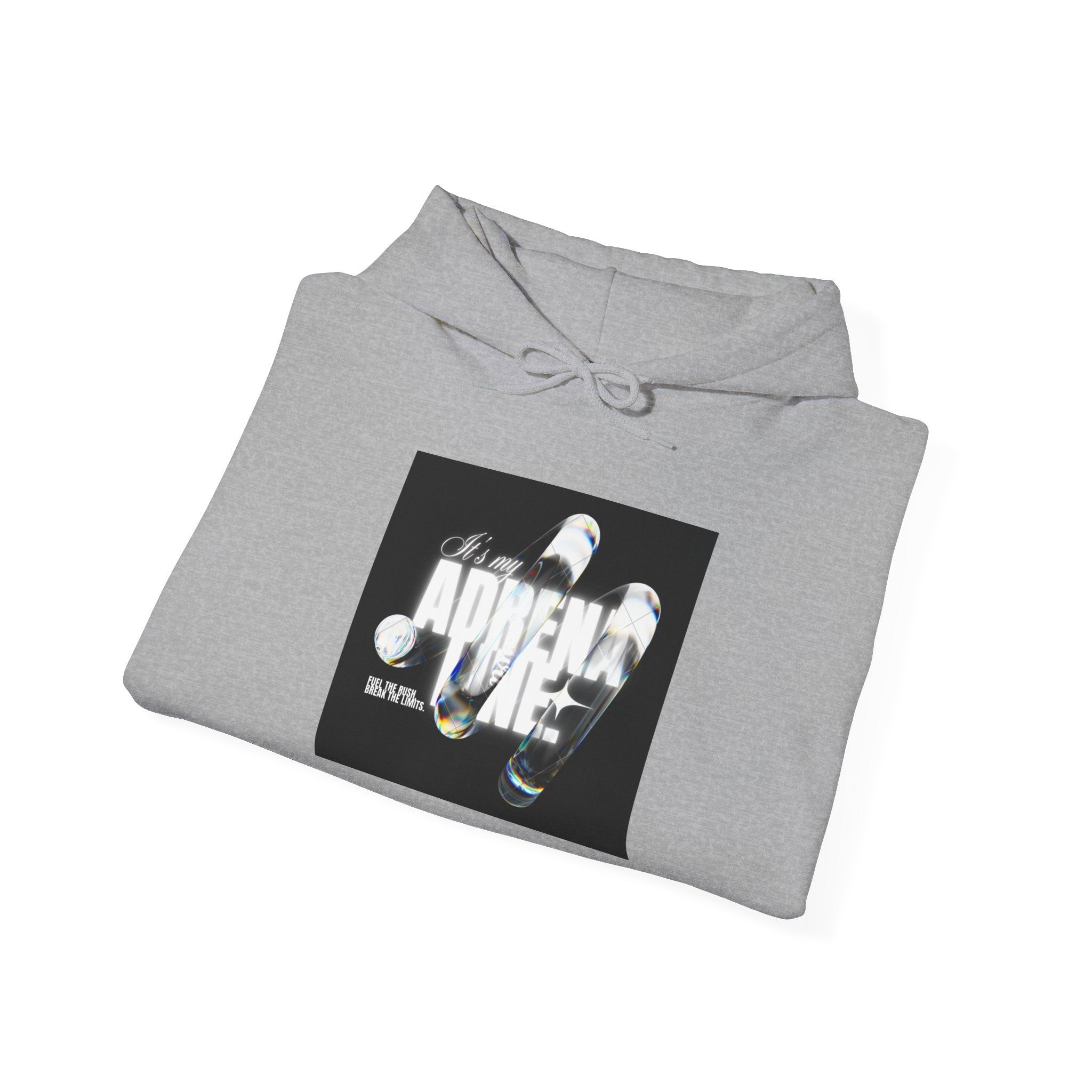 Bubble Text 'Adrenaline' Graphic Hoodie — Urban Streetwear Pullover