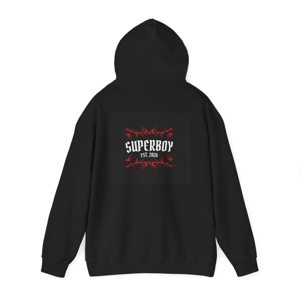 Superboy Hoodie — Vintage Crest 'Superboy Est. 2026' Graphic Pullover
