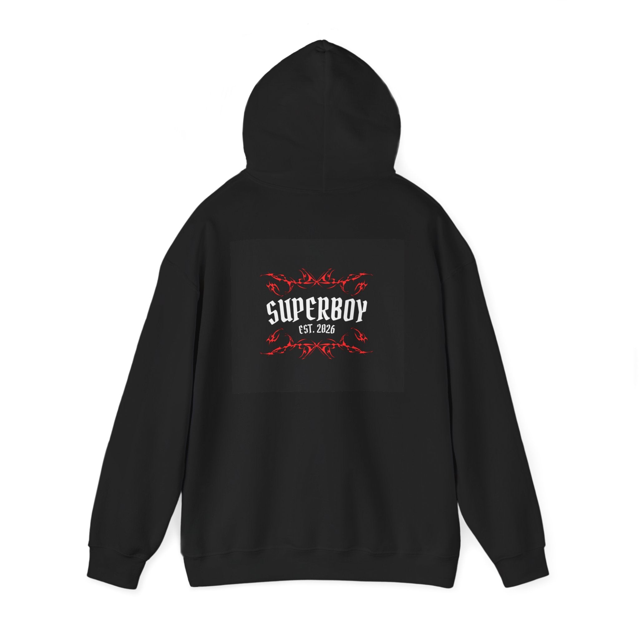 Superboy Hoodie — Vintage Crest 'Superboy Est. 2026' Graphic Pullover