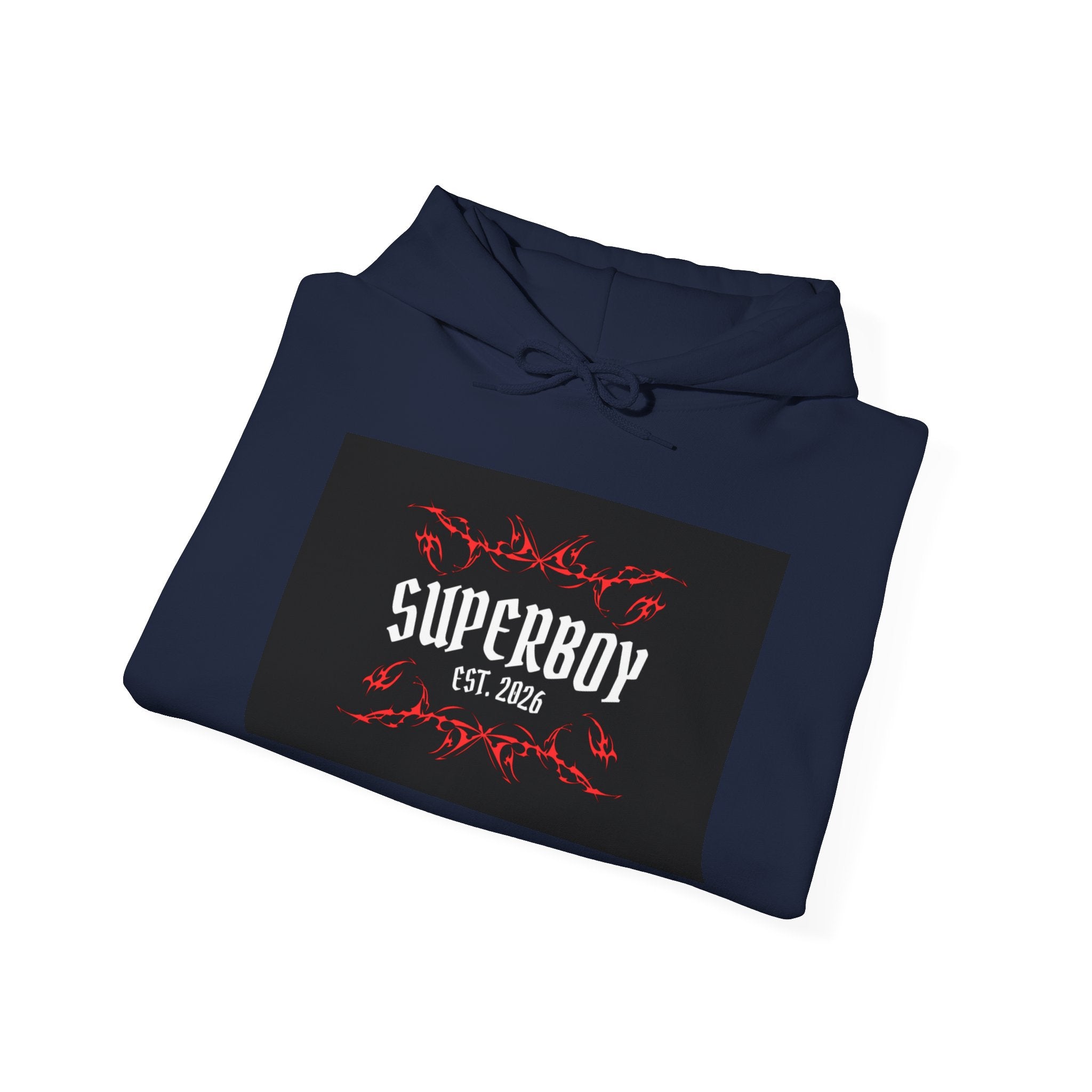 Superboy Hoodie — Vintage Crest 'Superboy Est. 2026' Graphic Pullover
