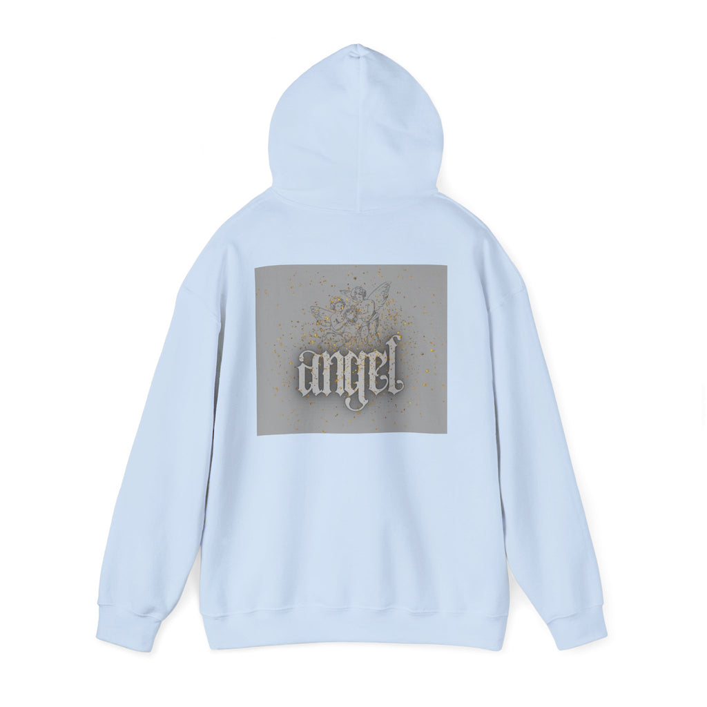 Angel Gothic Hoodie — White Graphic Hooded Sweatshirt