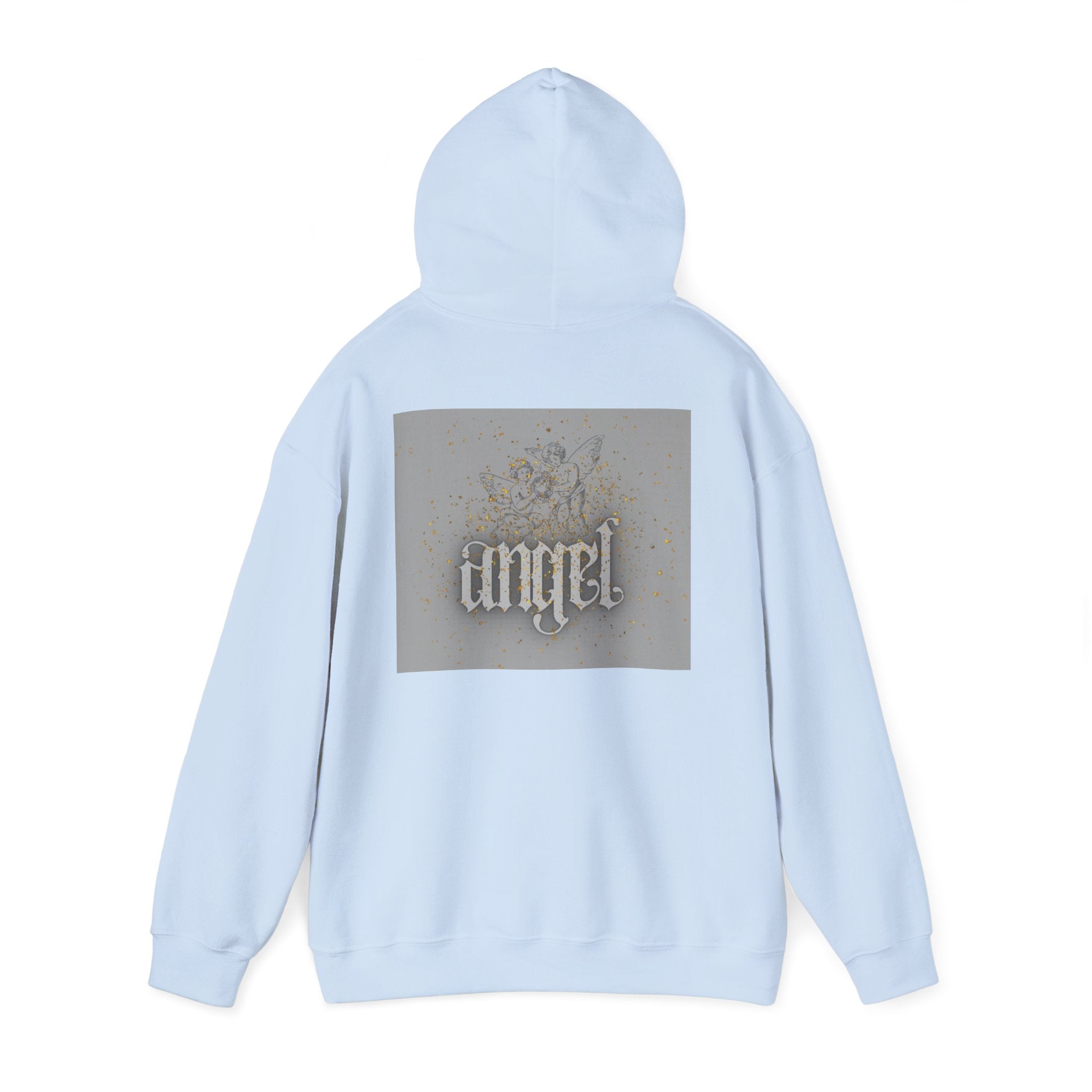 Angel Gothic Hoodie — White Graphic Hooded Sweatshirt