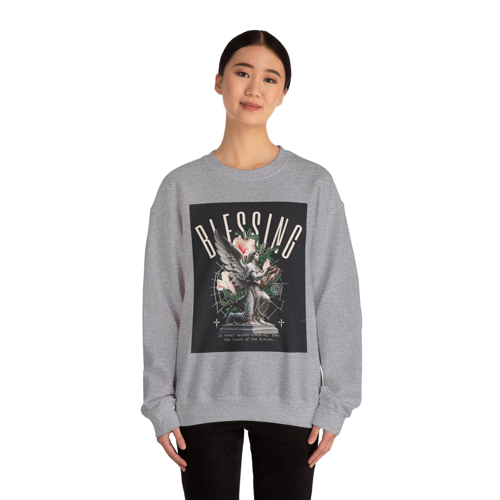 Blessing Statue Graphic Sweatshirt