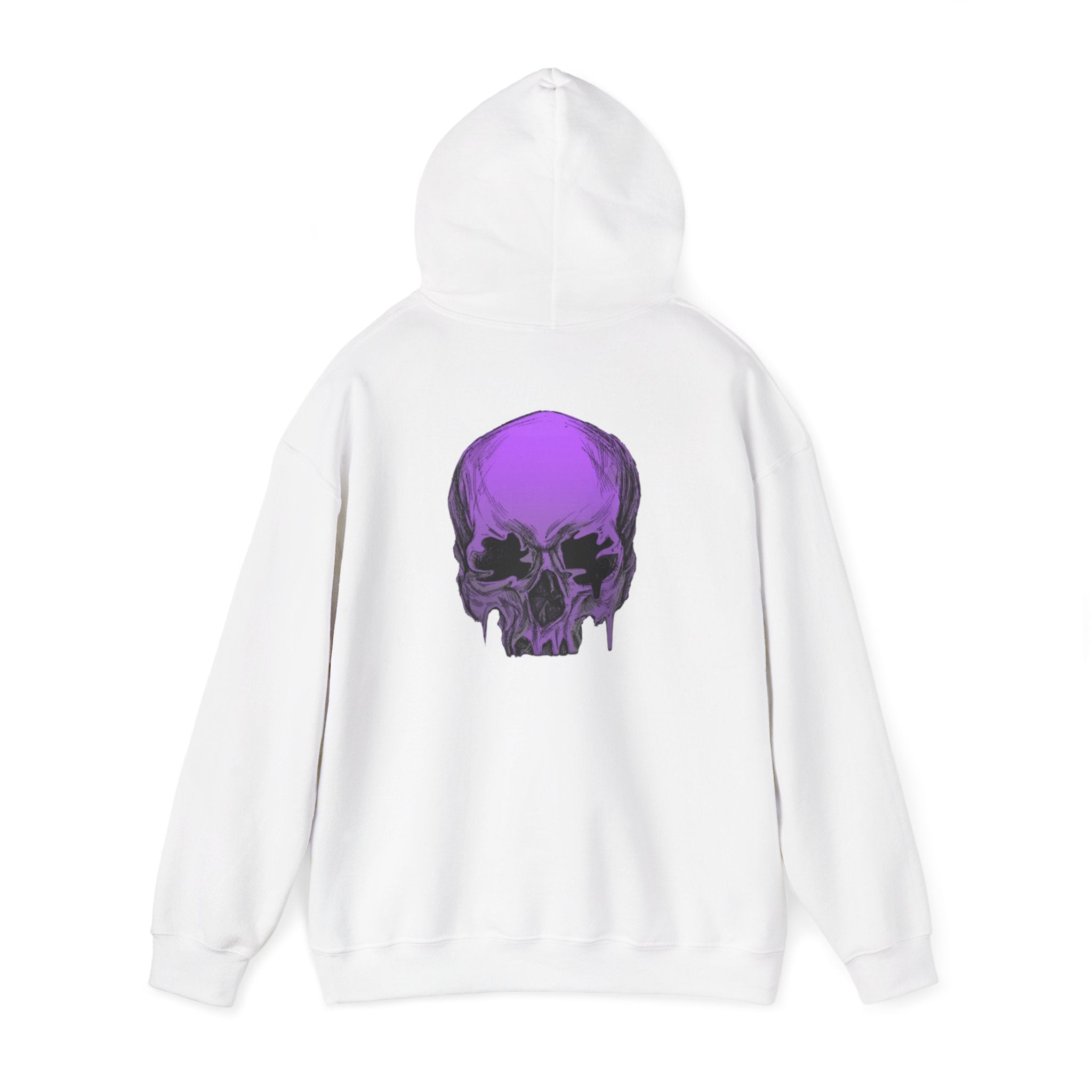 Purple Drip Skull Hoodie — Gothic Streetwear Pullover