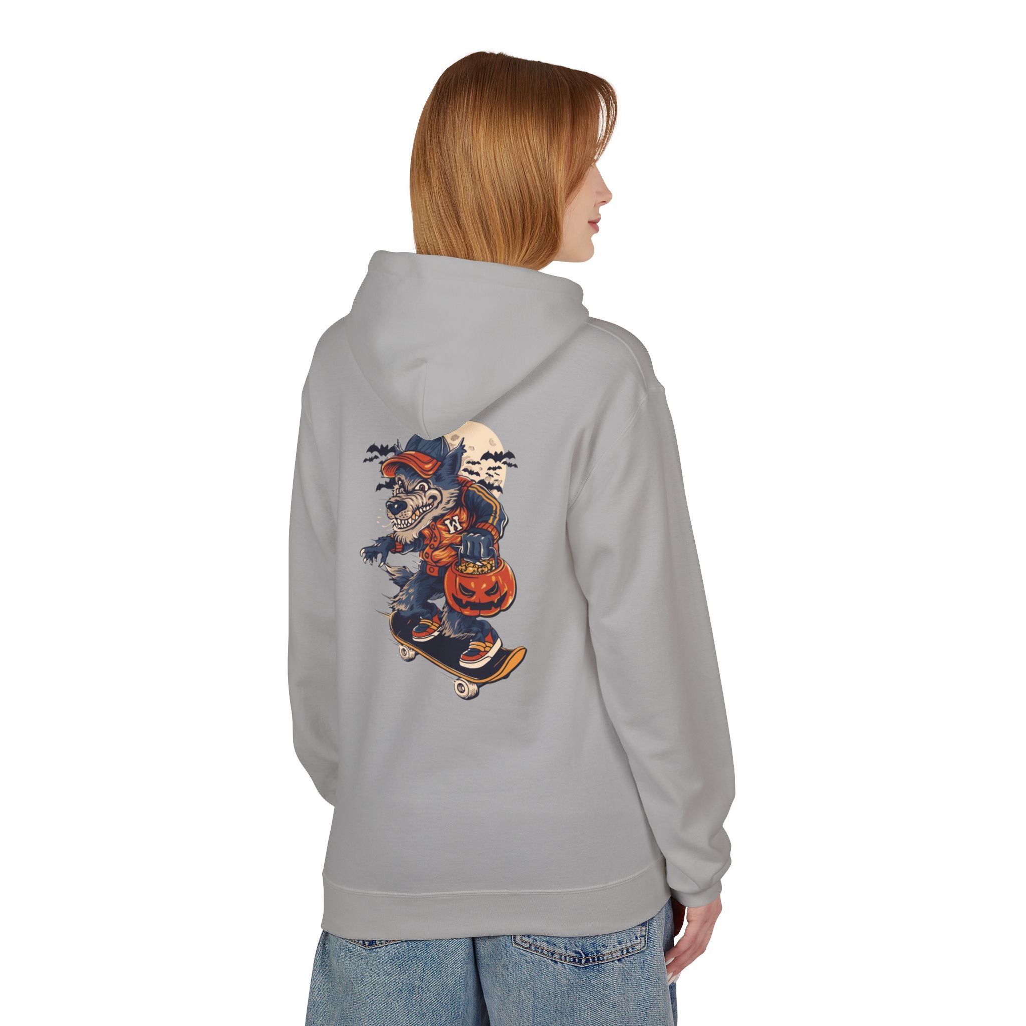 Skull Collage Hoodie — Grunge Floral Skull Graphic Pullover