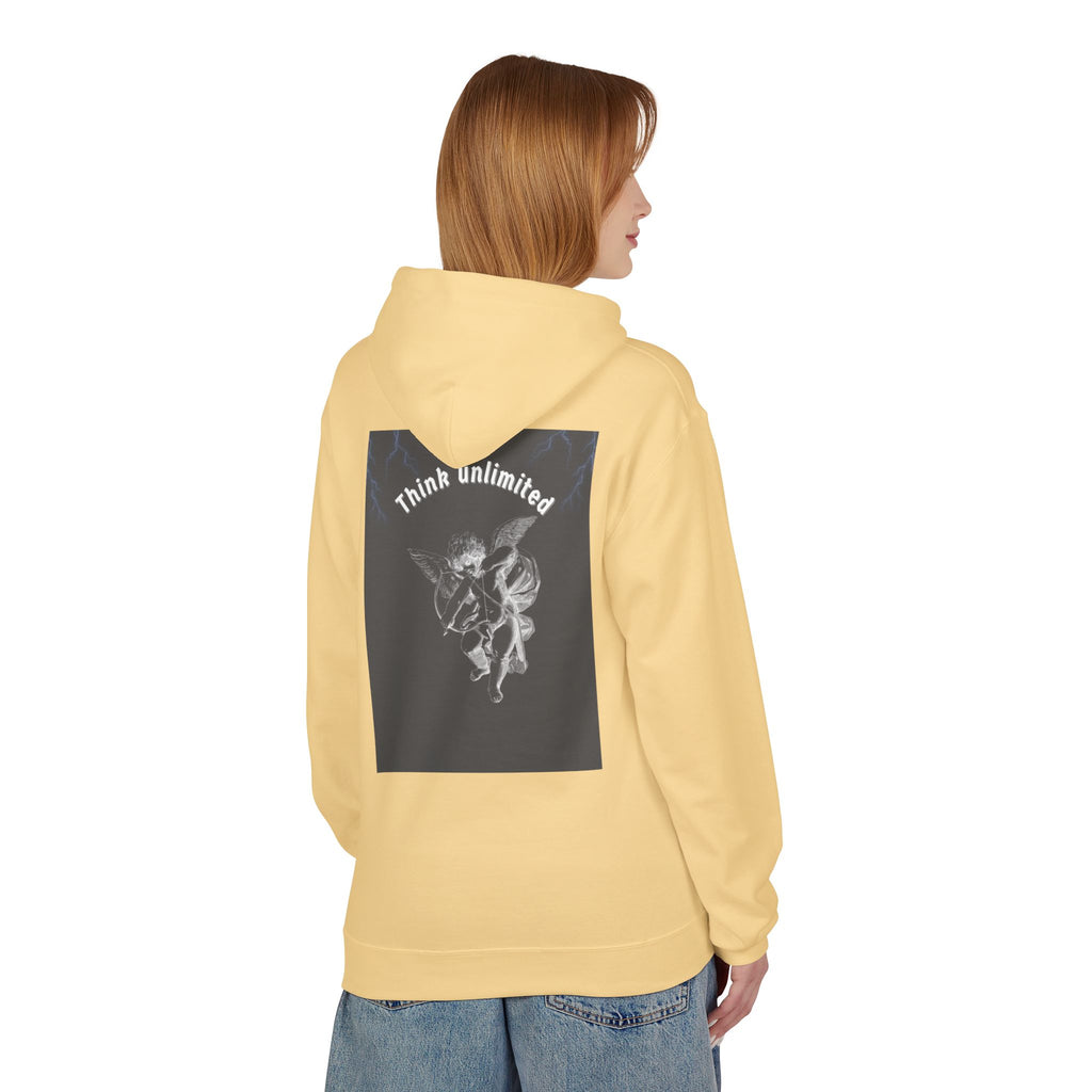 Think Unlimited Hoodie — Inspirational Angel Graphic Pullover