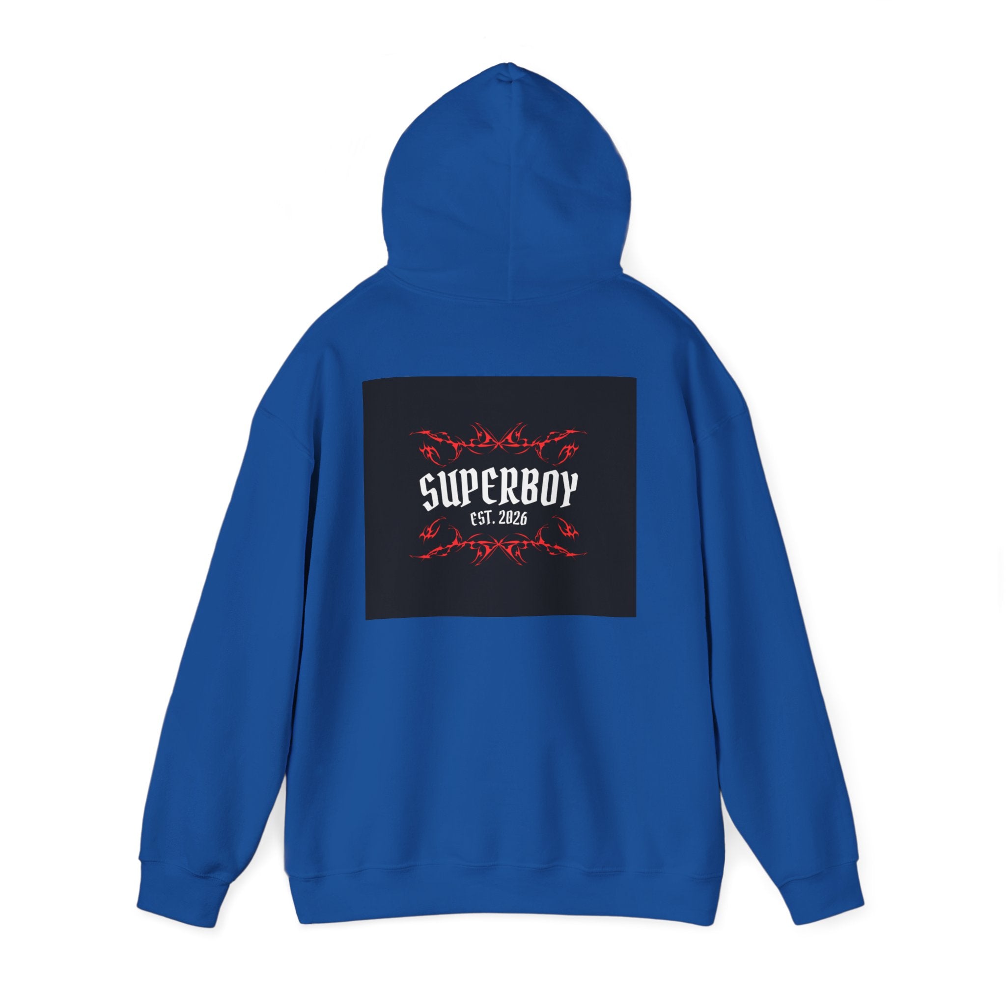 Superboy Hoodie — Vintage Crest 'Superboy Est. 2026' Graphic Pullover