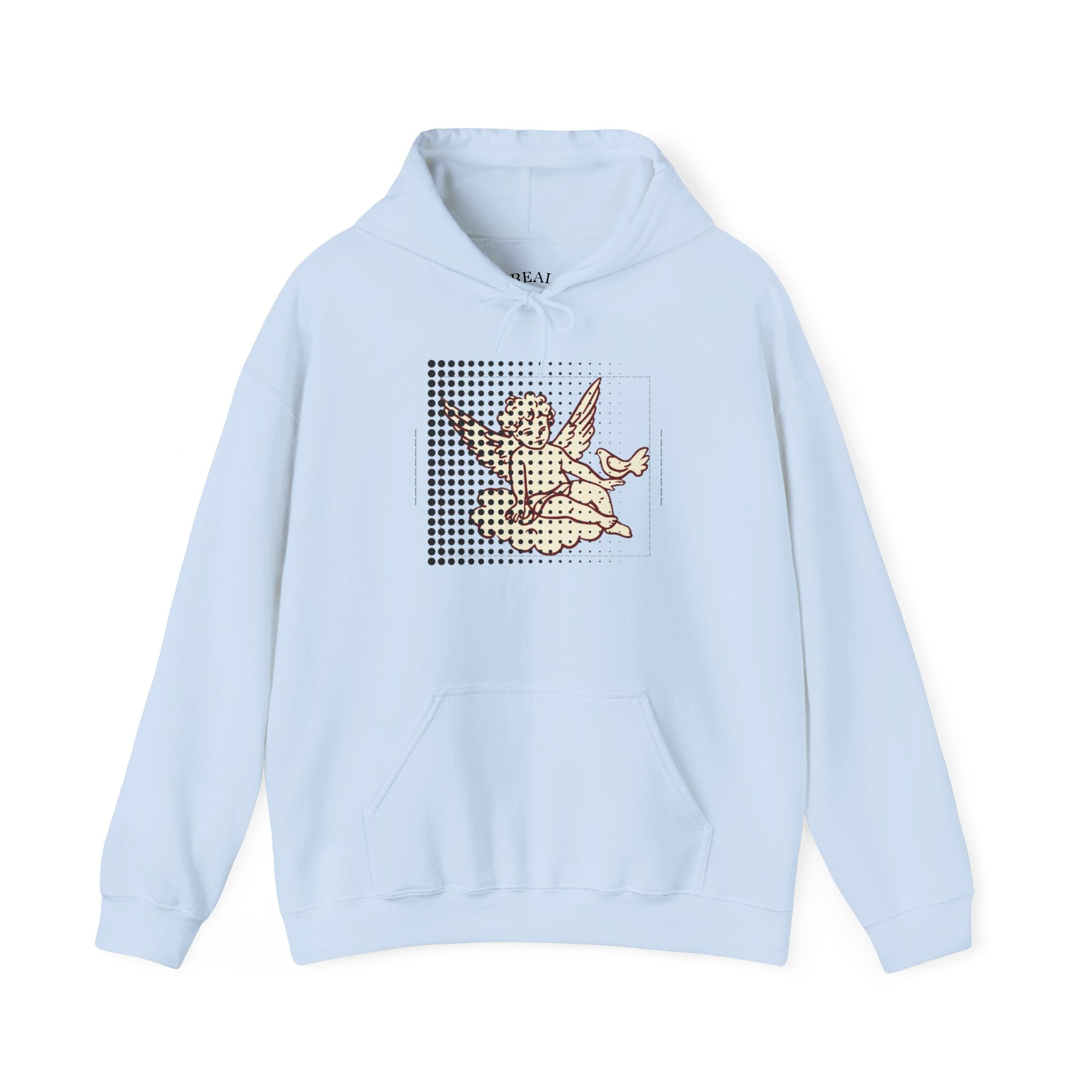 Cherub Dot Art Hoodie — Vintage Angel Graphic Pullover