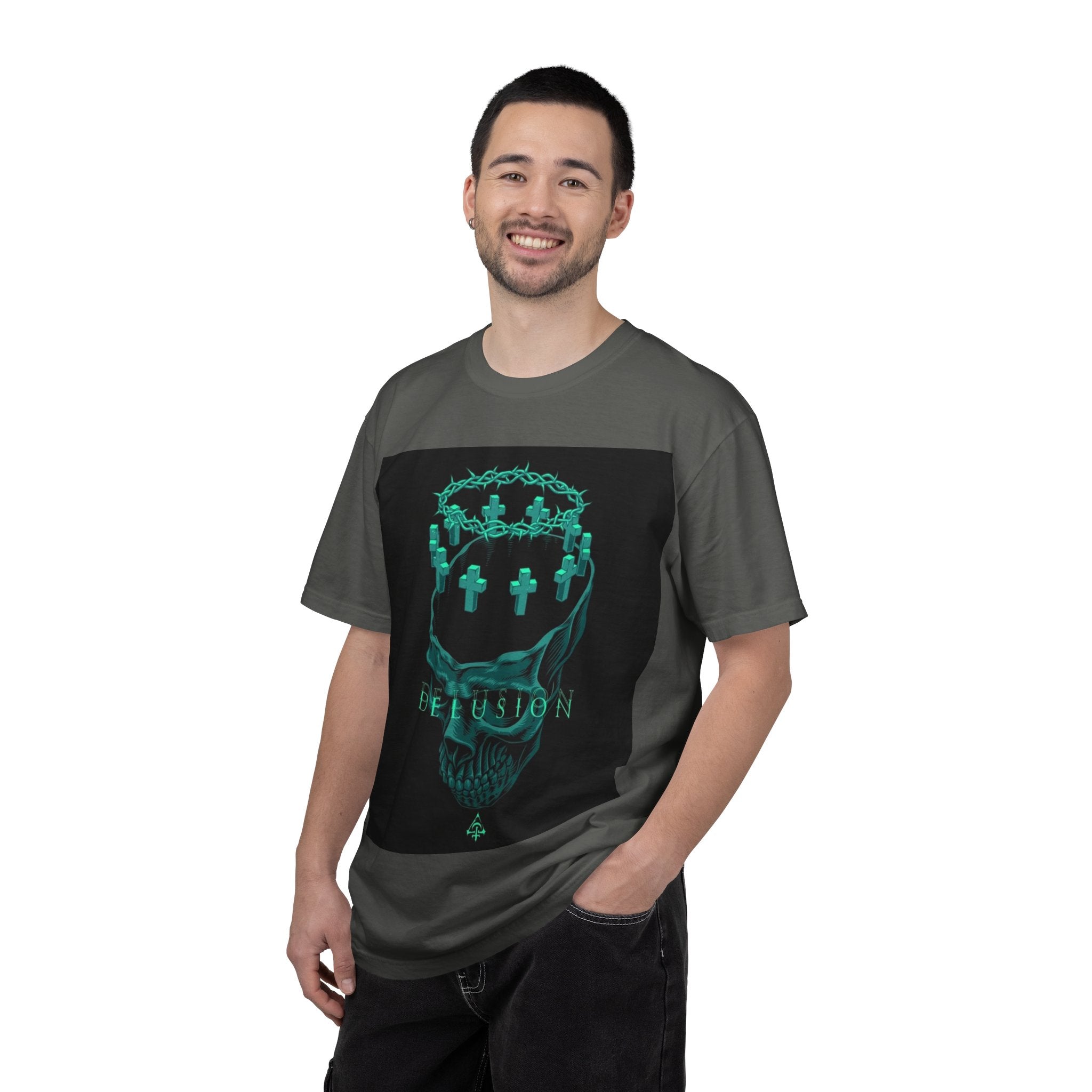 Skull Crown Tee — 'Delusion' Gothic Graphic T-Shirt