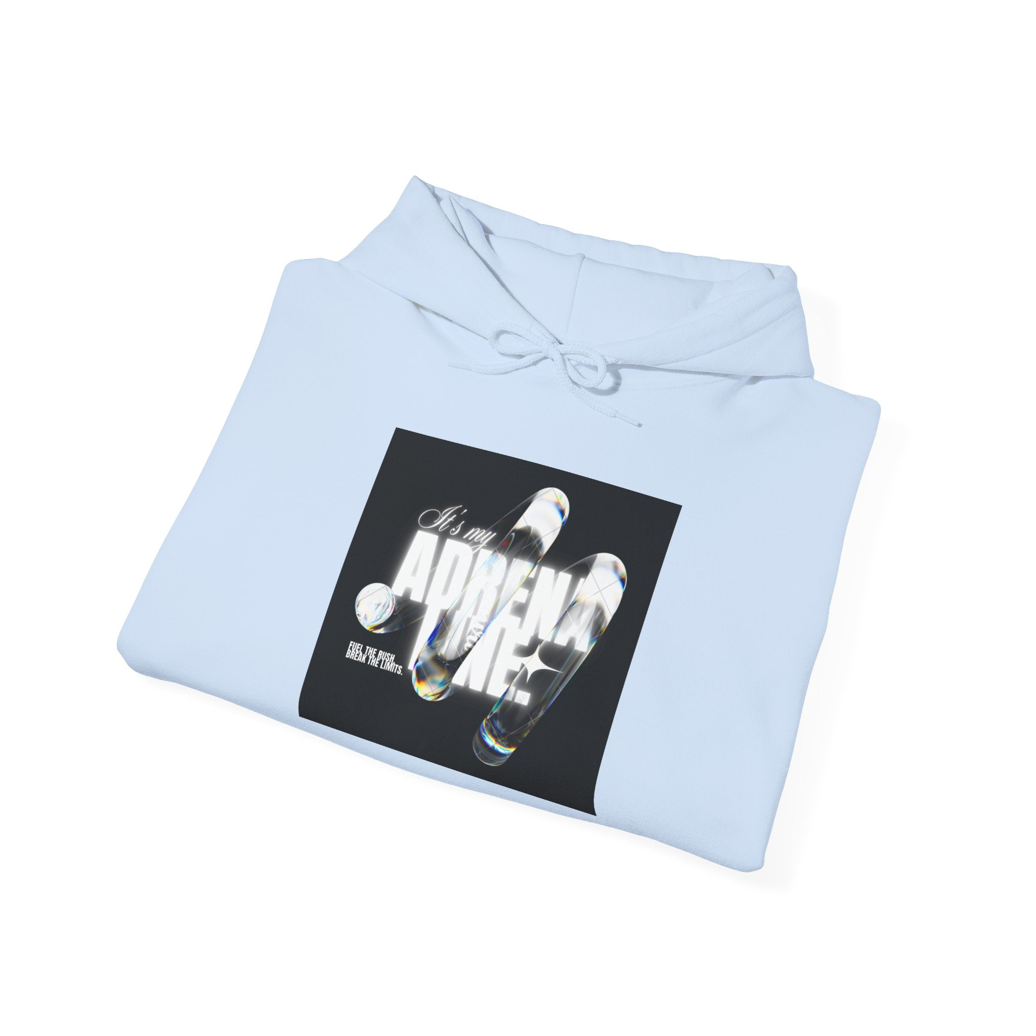 Bubble Text 'Adrenaline' Graphic Hoodie — Urban Streetwear Pullover