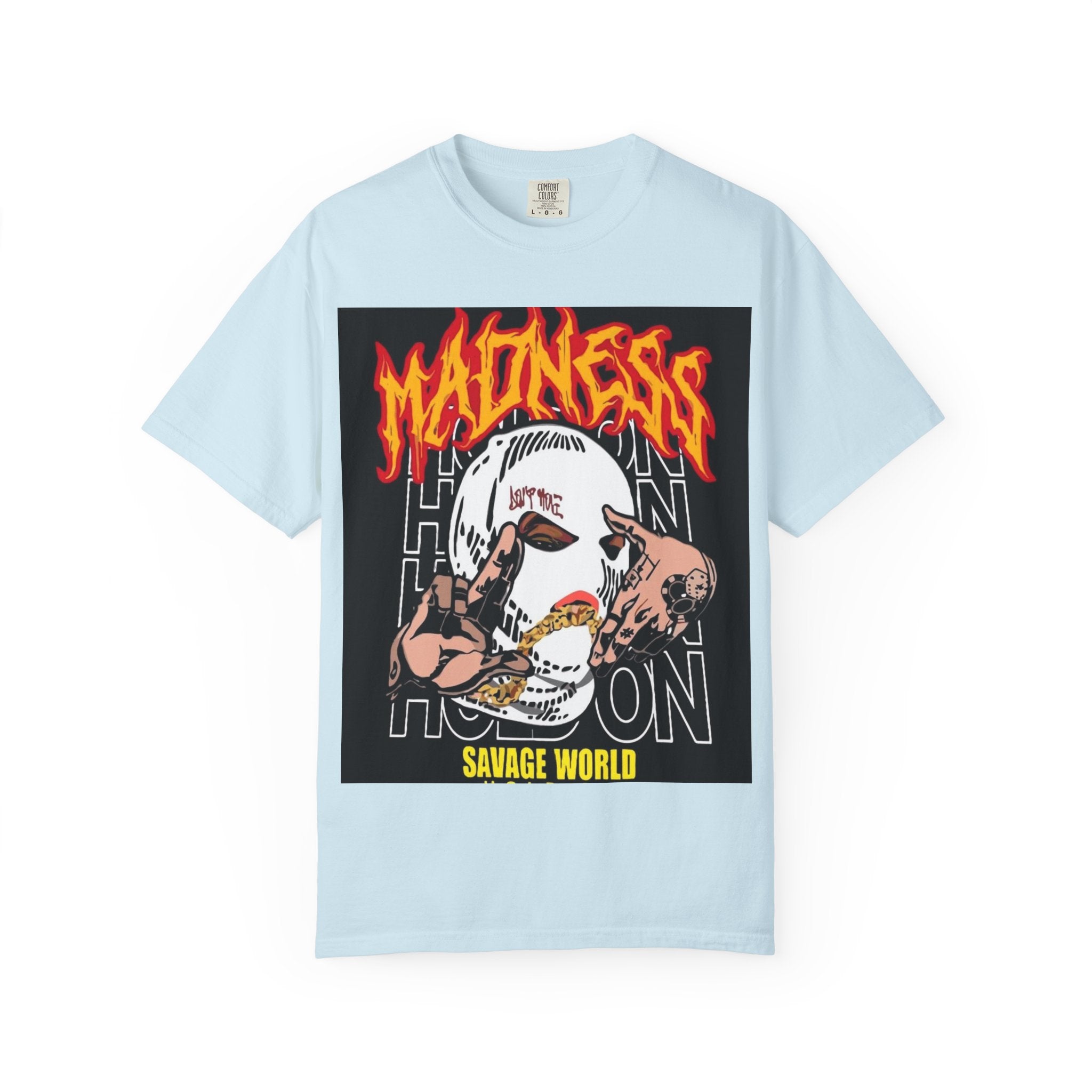 Madness Skull Graphic T-Shirt — Savage World Streetwear Tee