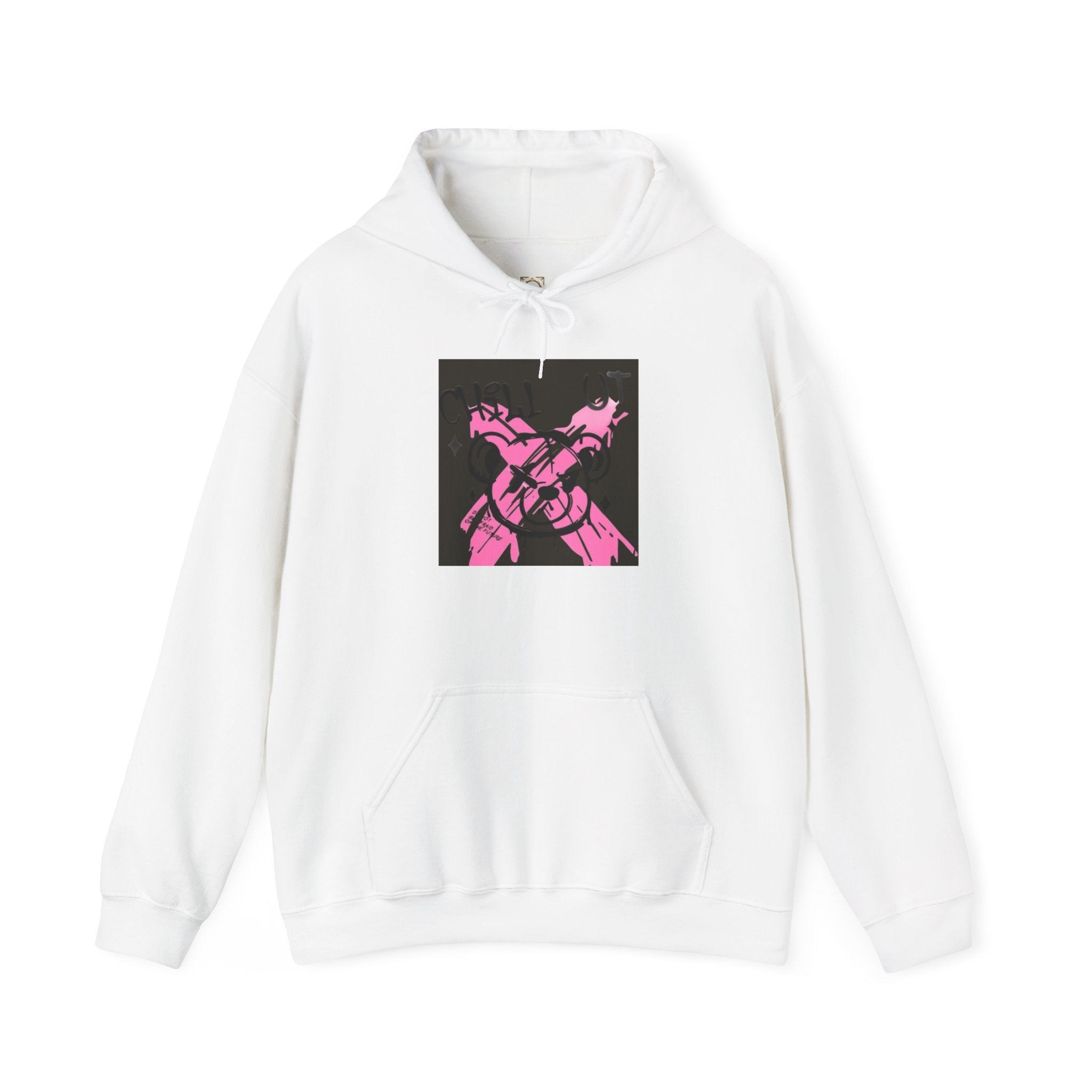 Crossed Guns Hoodie – Pink Retro Graphic Hooded Sweatshirt