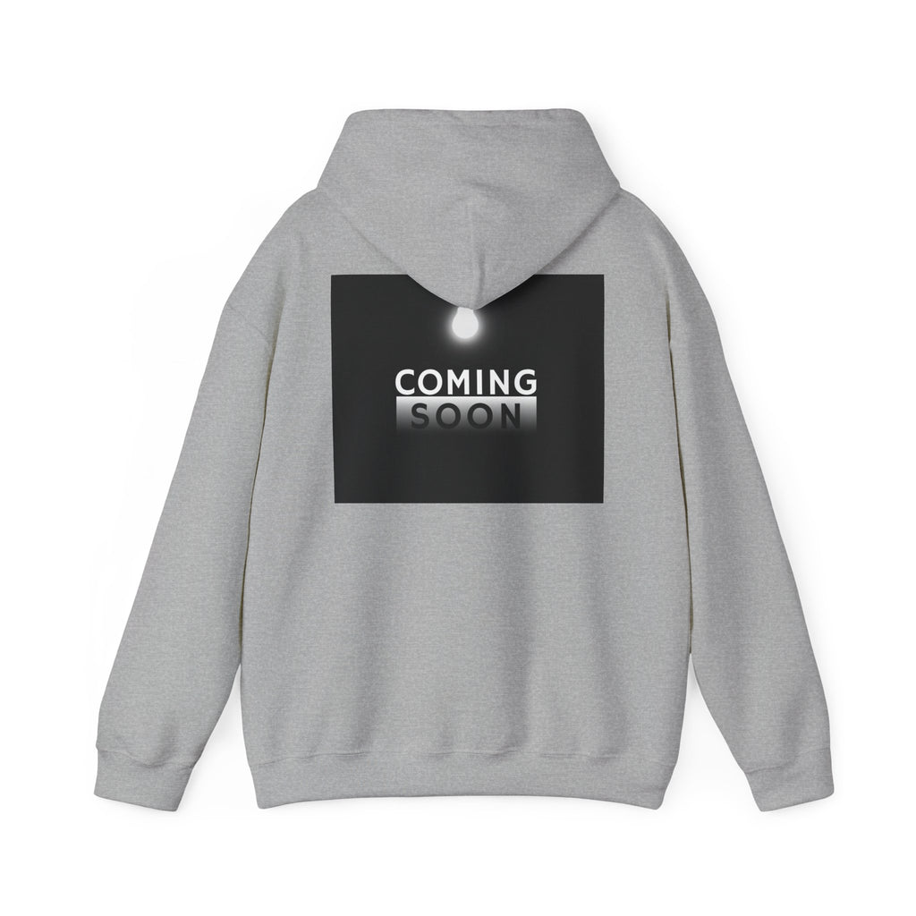 Coming Soon Hoodie - Minimal Neon Sign Pullover