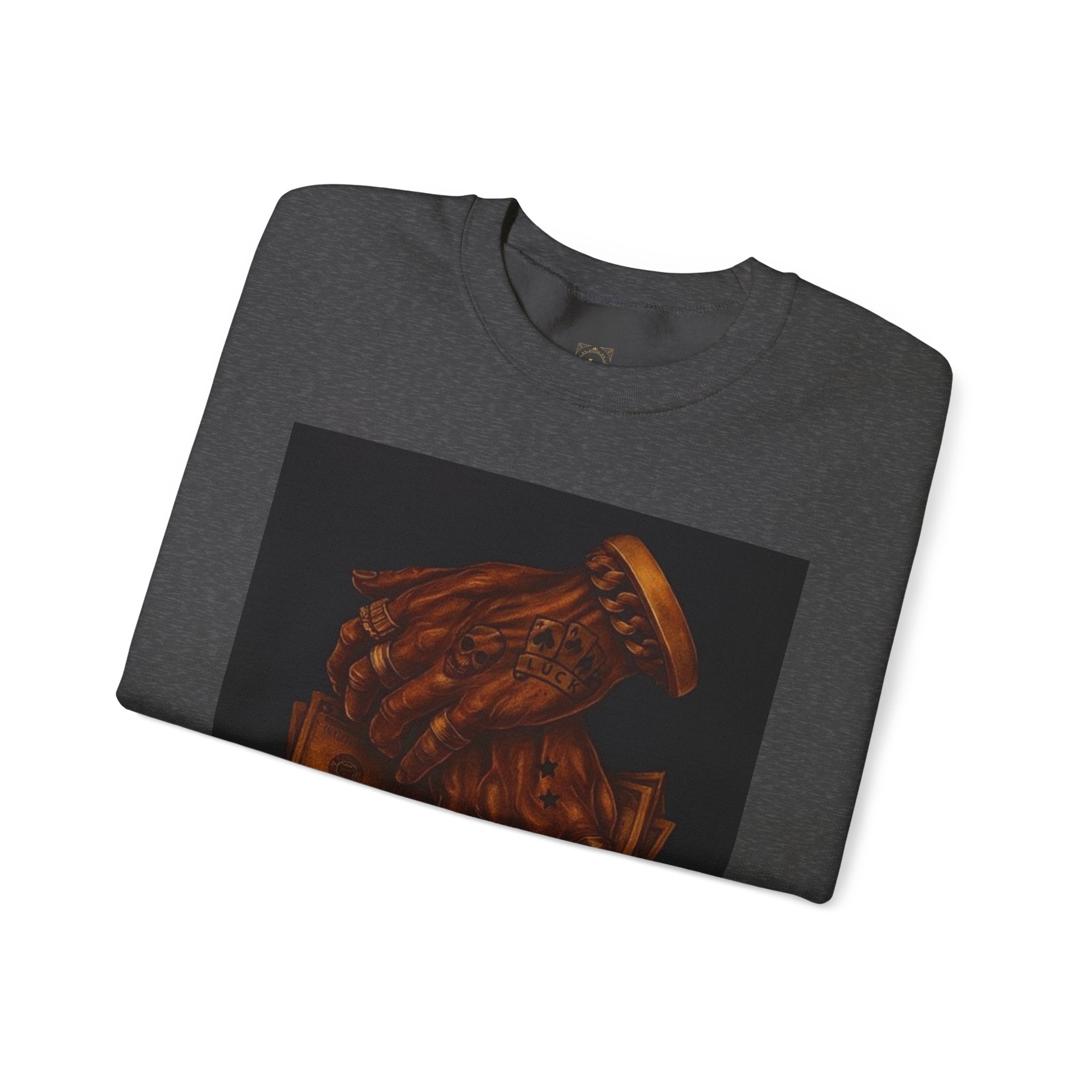 Crewneck Sweatshirt — 'Money Biggest Power' Graphic Pullover