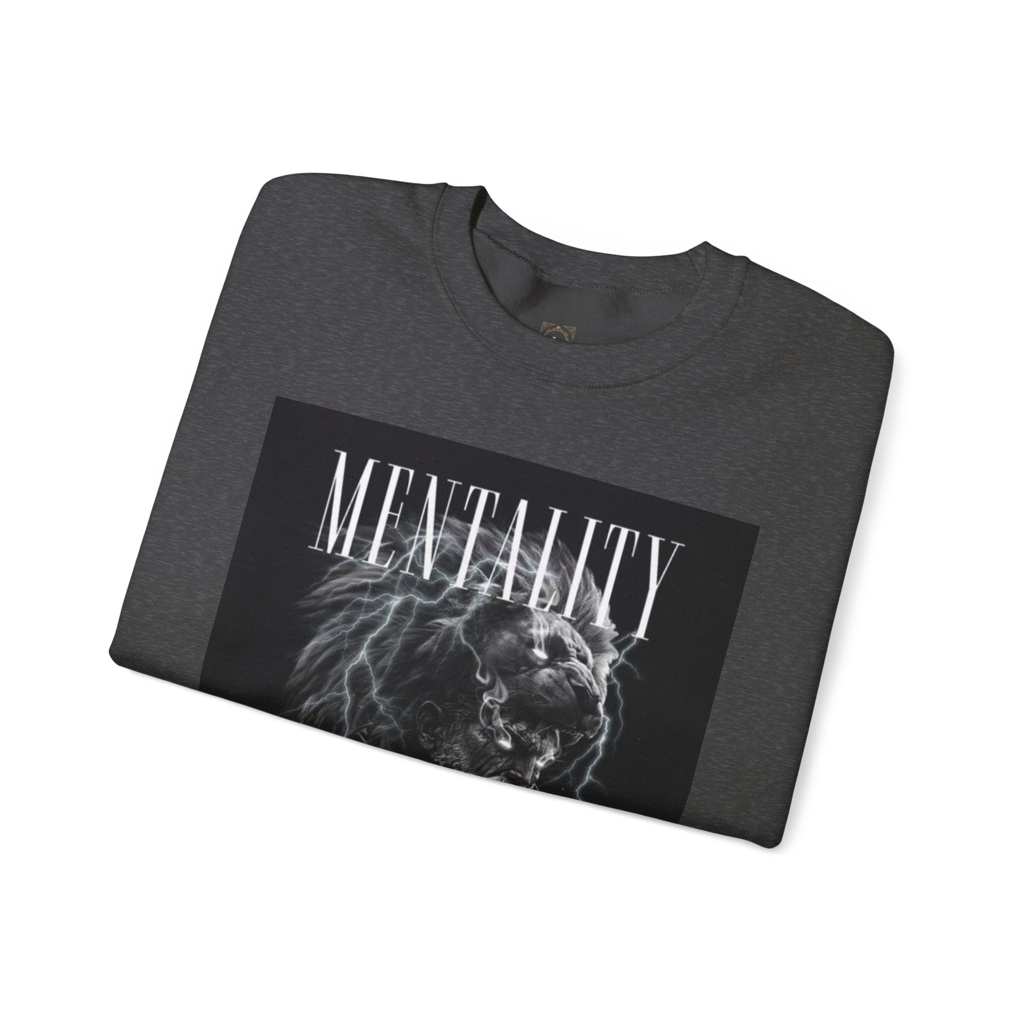 Crewneck Sweatshirt — 'MENTALITY' Lion Graphic | LEGACiESS Back Logo