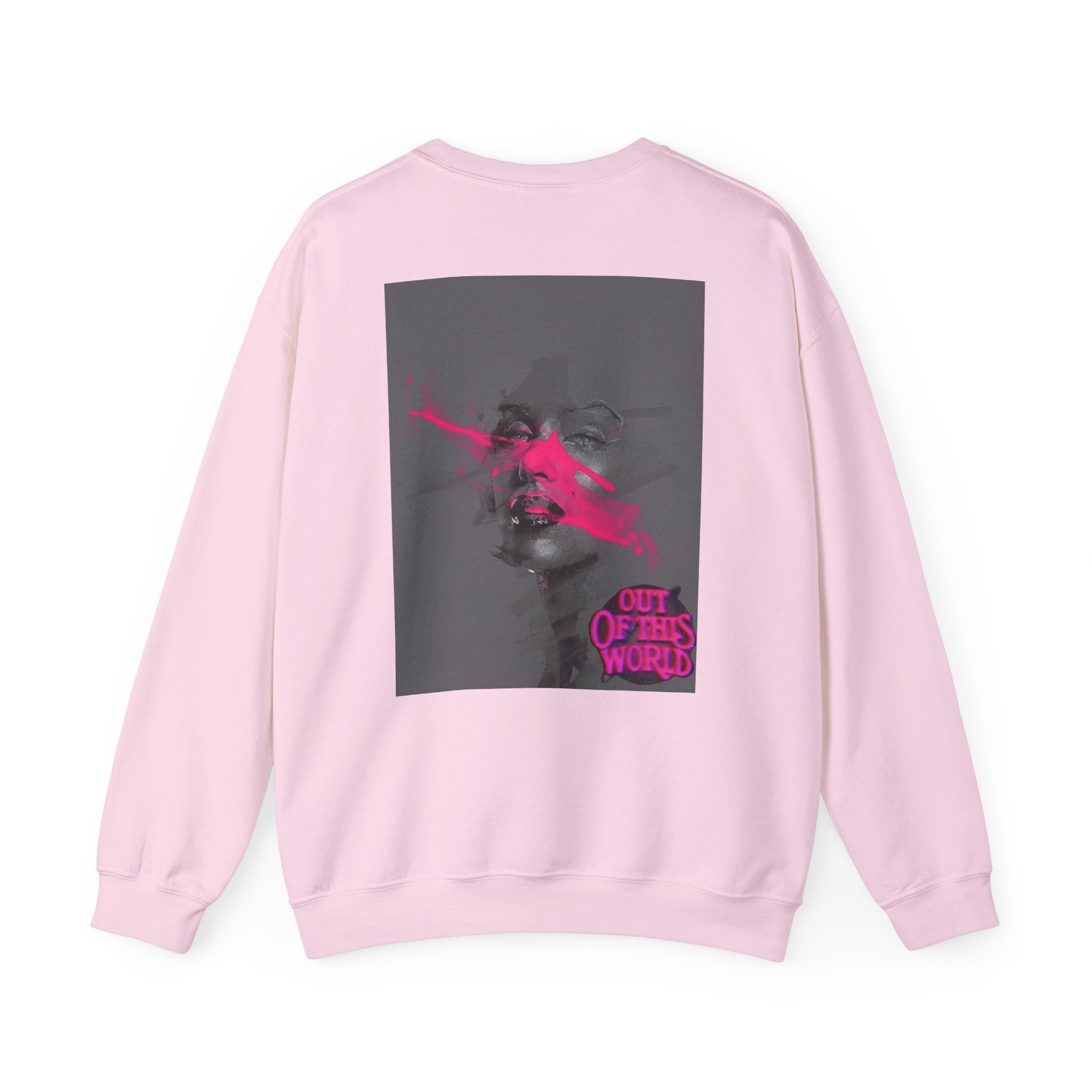 Graphic Sweatshirt — 'Out of This World' Neon Portrait Crewneck