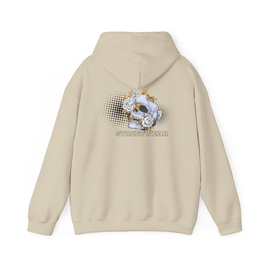 Floral Skull Hoodie — Vintage Botanical Skull Graphic Sweatshirt