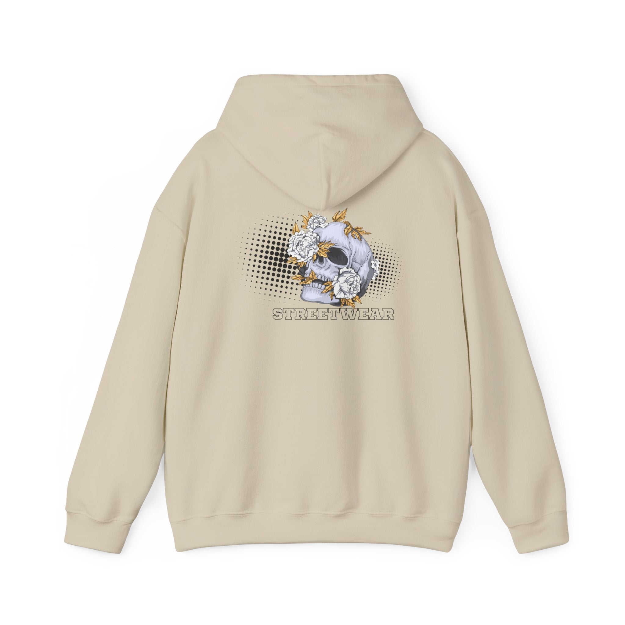 Floral Skull Hoodie — Vintage Botanical Skull Graphic Sweatshirt