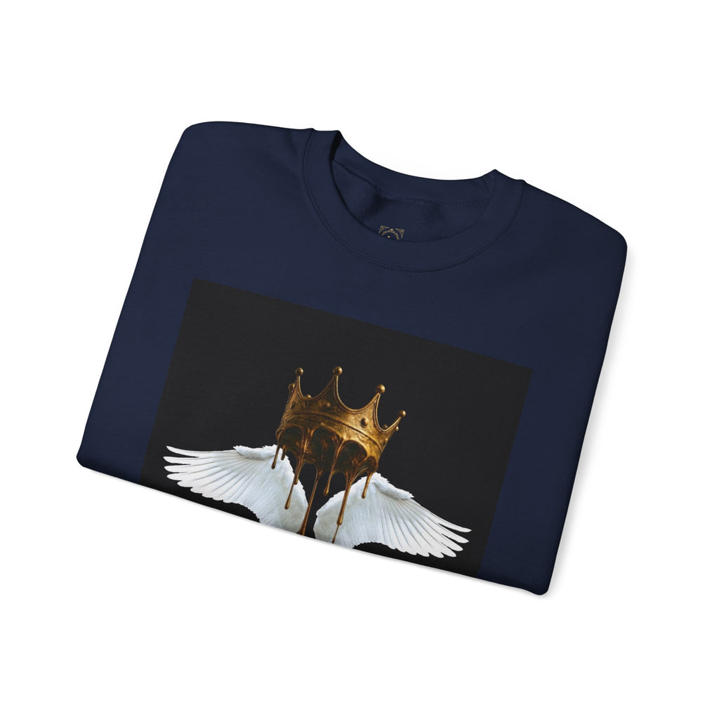 Angel Wings & Dripping Crown Crewneck Sweatshirt