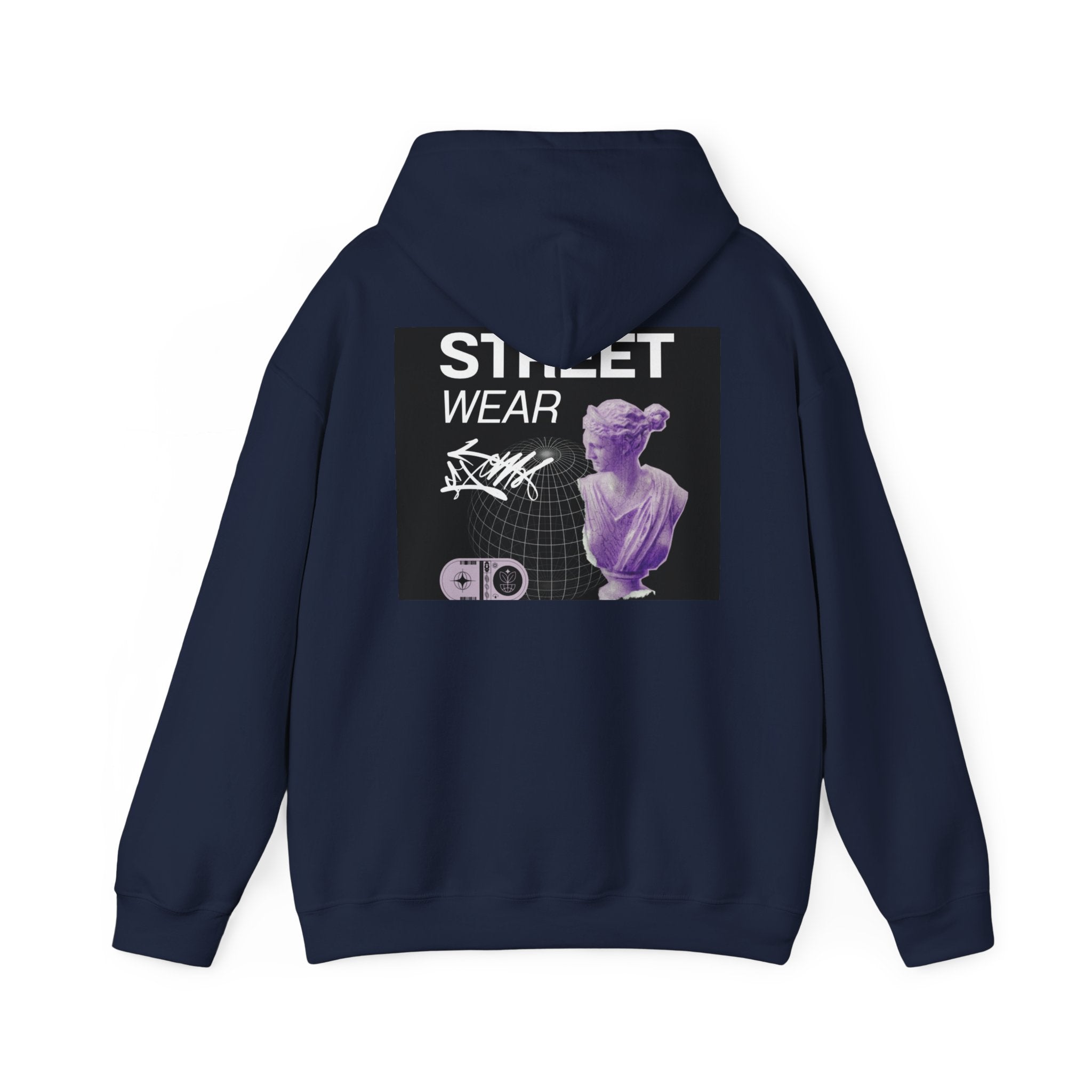 Streetwear Hoodie — 'STREET WEAR' Vaporwave Statue Graphic Pullover