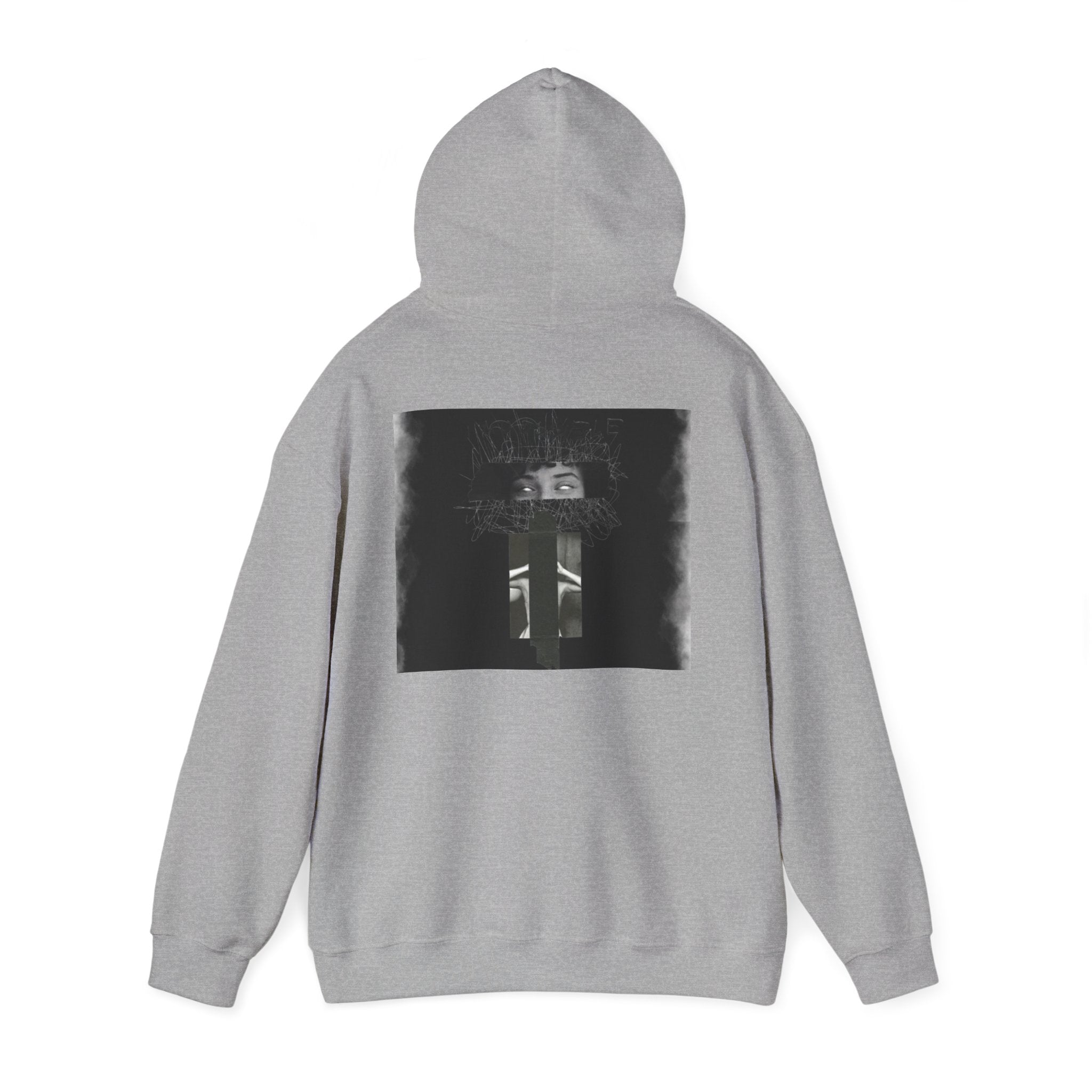 Mystic Window Hoodie — Gothic Portrait Smoke Graphic Hooded Sweatshirt