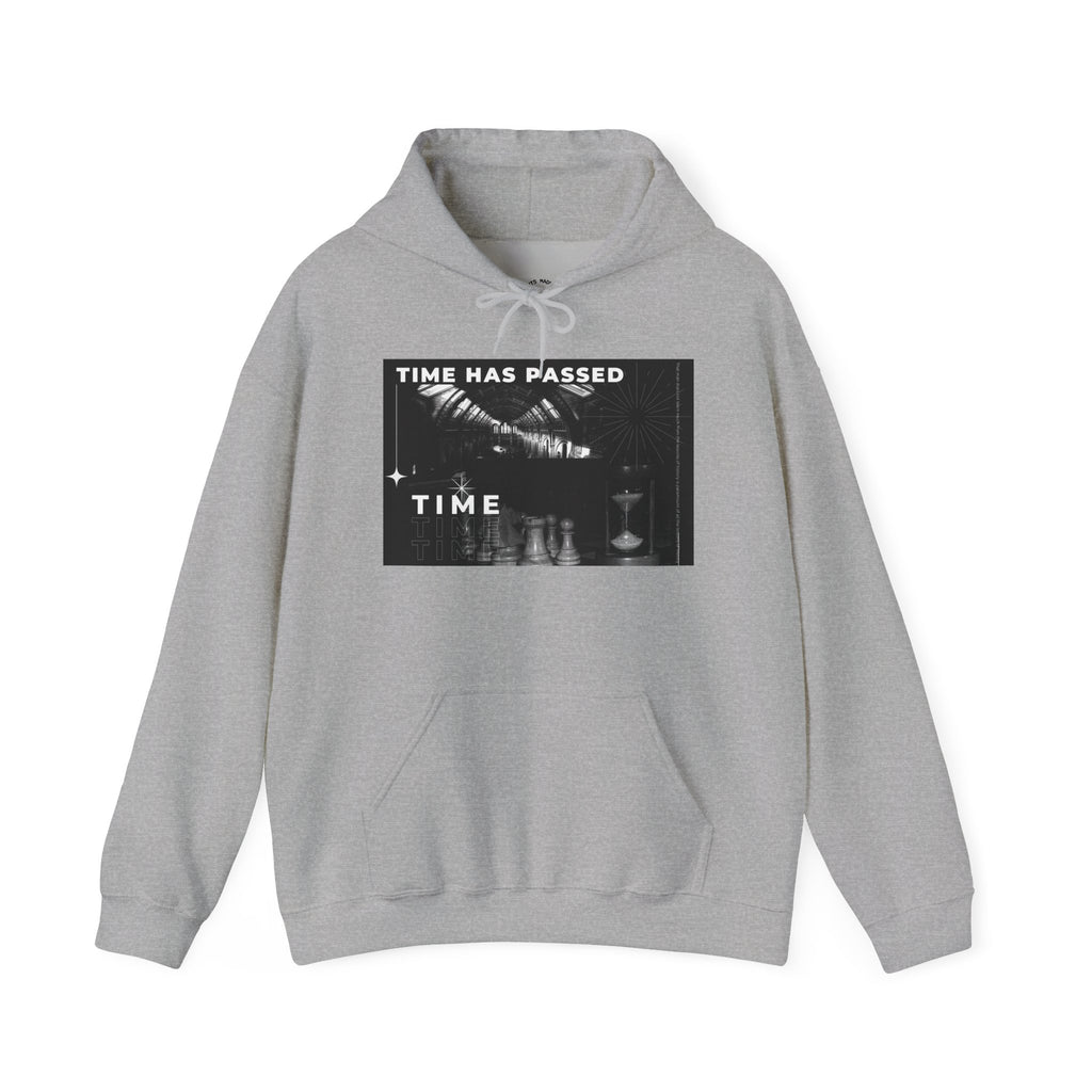 Time Has Passed Hoodie — Vintage Chess Graphic Hooded Sweatshirt